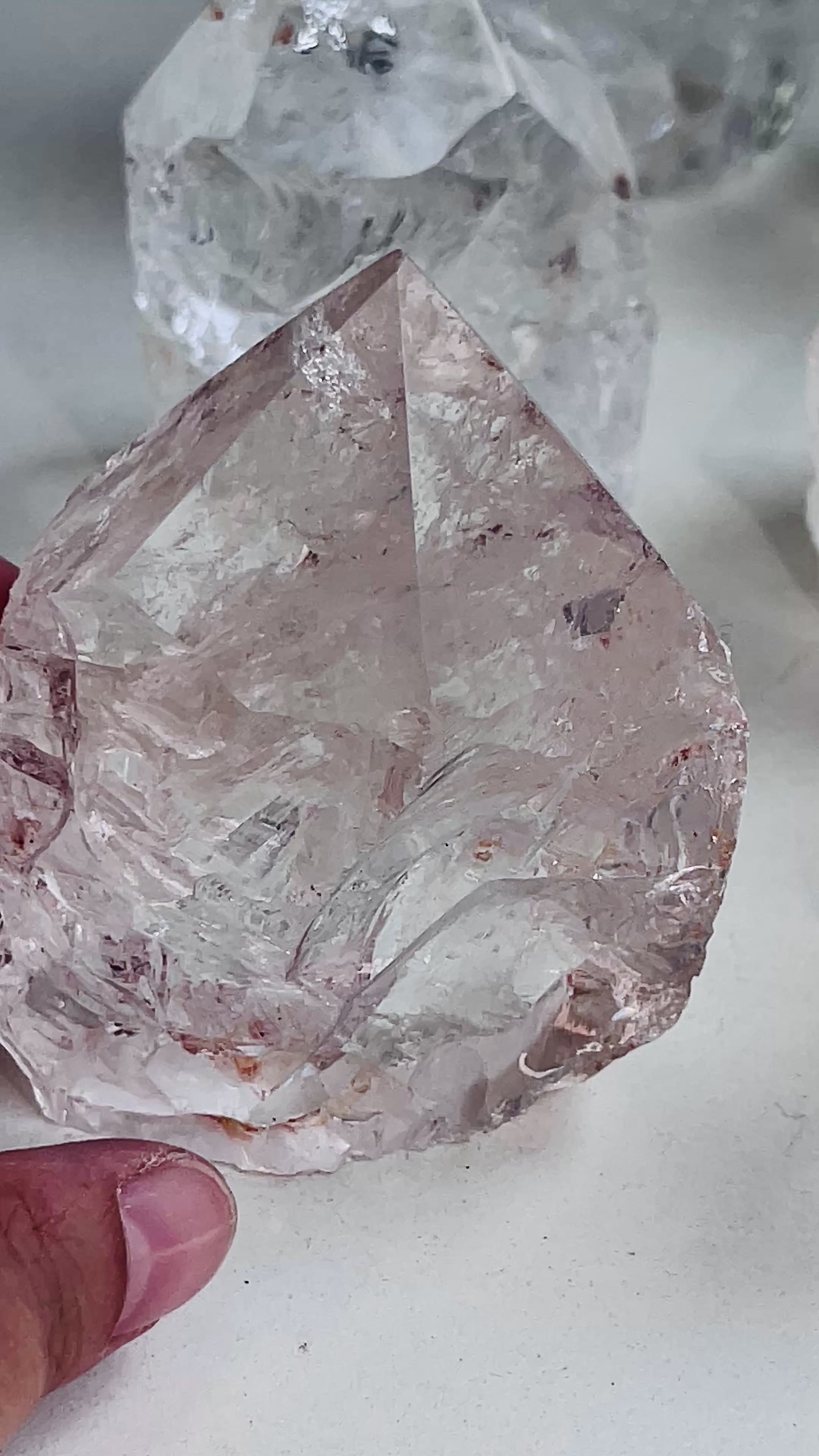 Quartz Crystal Semi-polished Point