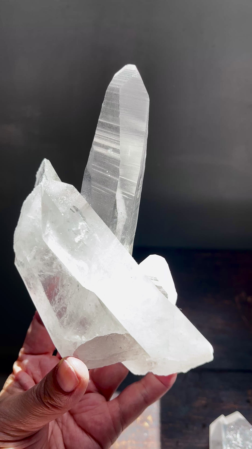 Lemurian Quartz Crystal Cluster | 527g Statement Specimen