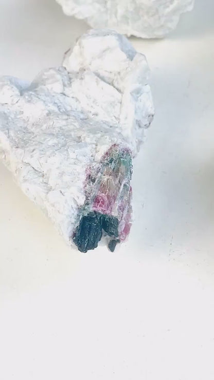 Watermelon Tourmaline Specimen, multicolor tourmaline , raw bi-color tourmaline, natural watermelon tourmaline specimen, crystal gift-2