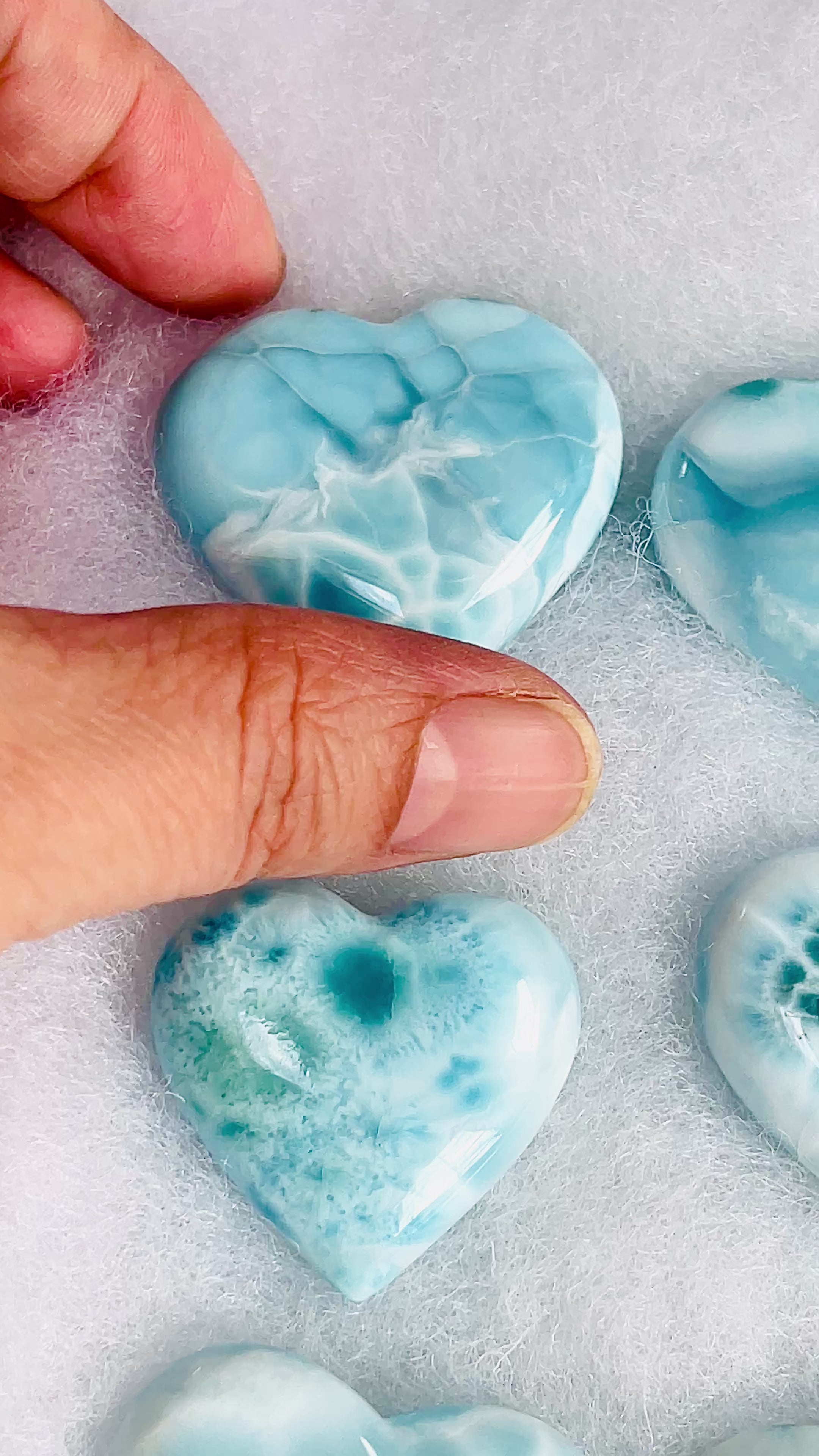 The Caribbean Mirage: AAA-Grade Larimar Sculpted Heart
