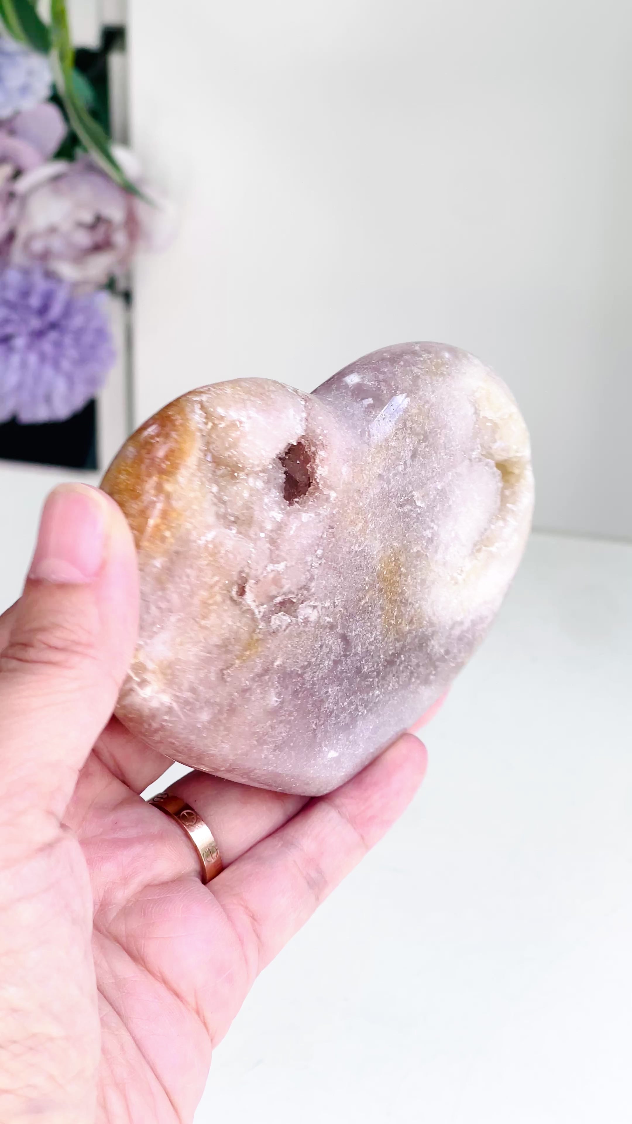 Pink Amethyst Heart