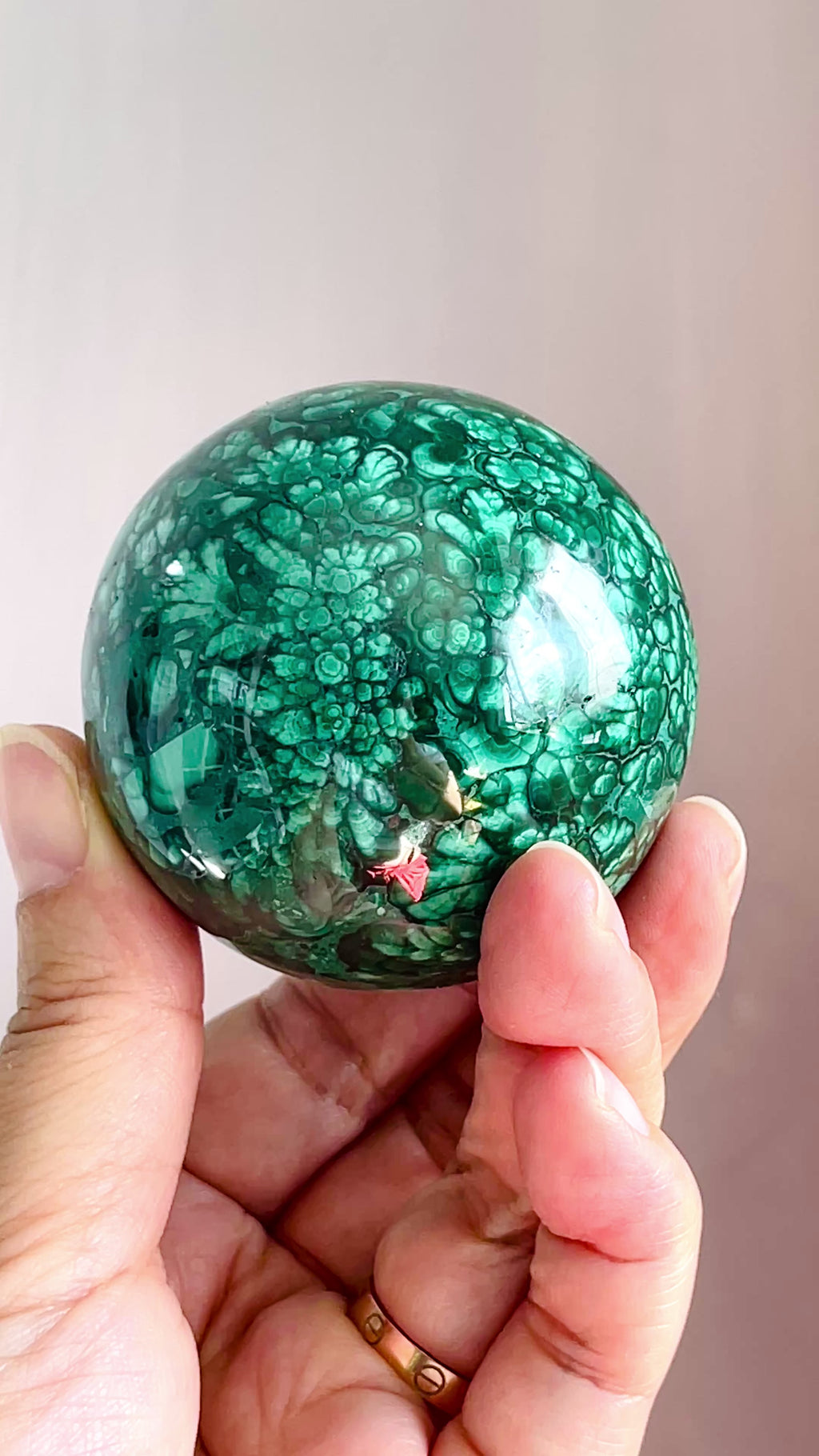 Malachite Sphere, Marvelous Natural Malachite Sphere, Healing Crystal 3