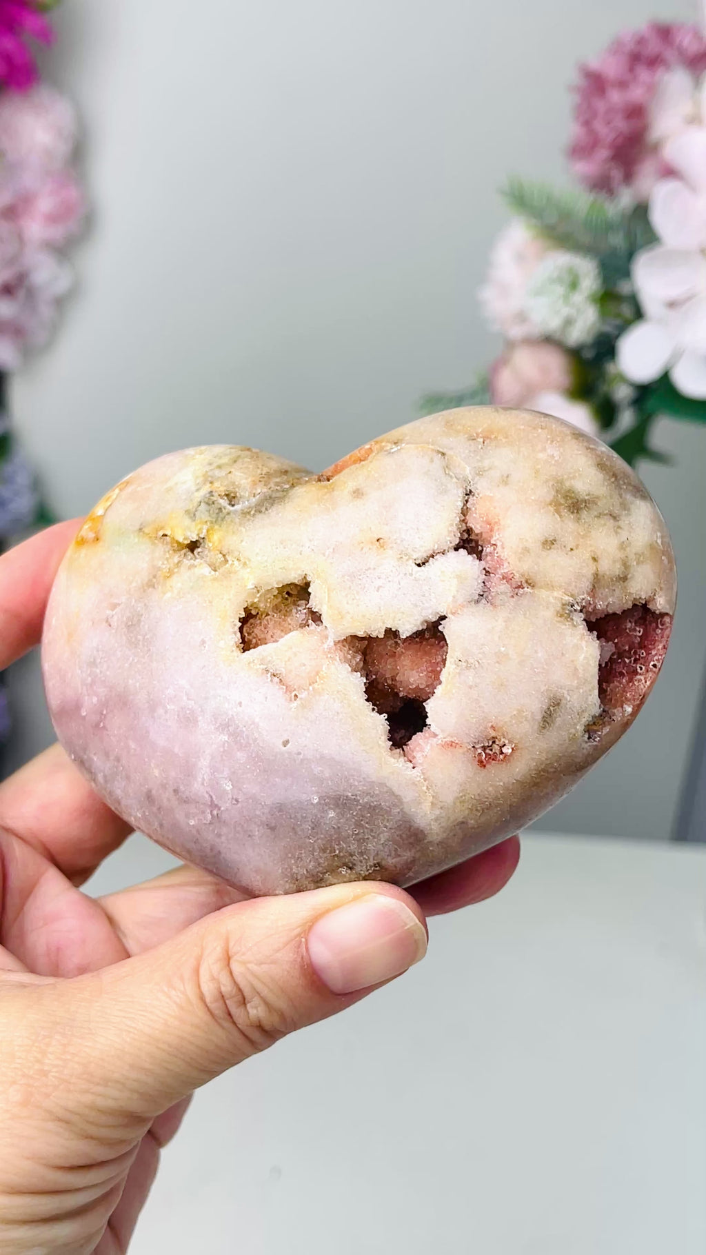 Pink Amethyst Heart, 335g B4