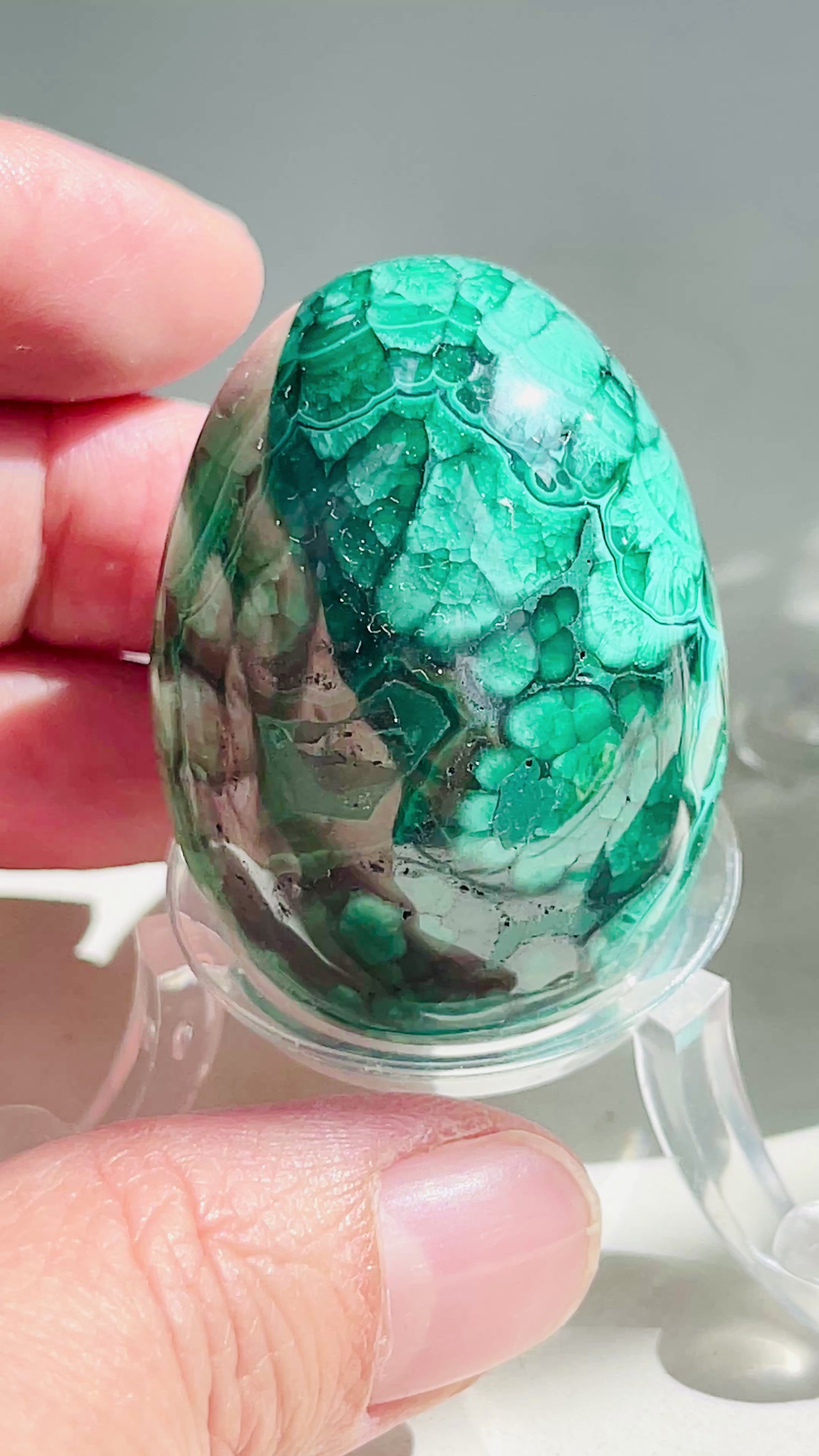 Malachite Egg, Natural Malachite Egg, Malachite from Congo, Natural Malachite Crystal Egg, Healing Crystal, Crystal Gift 2