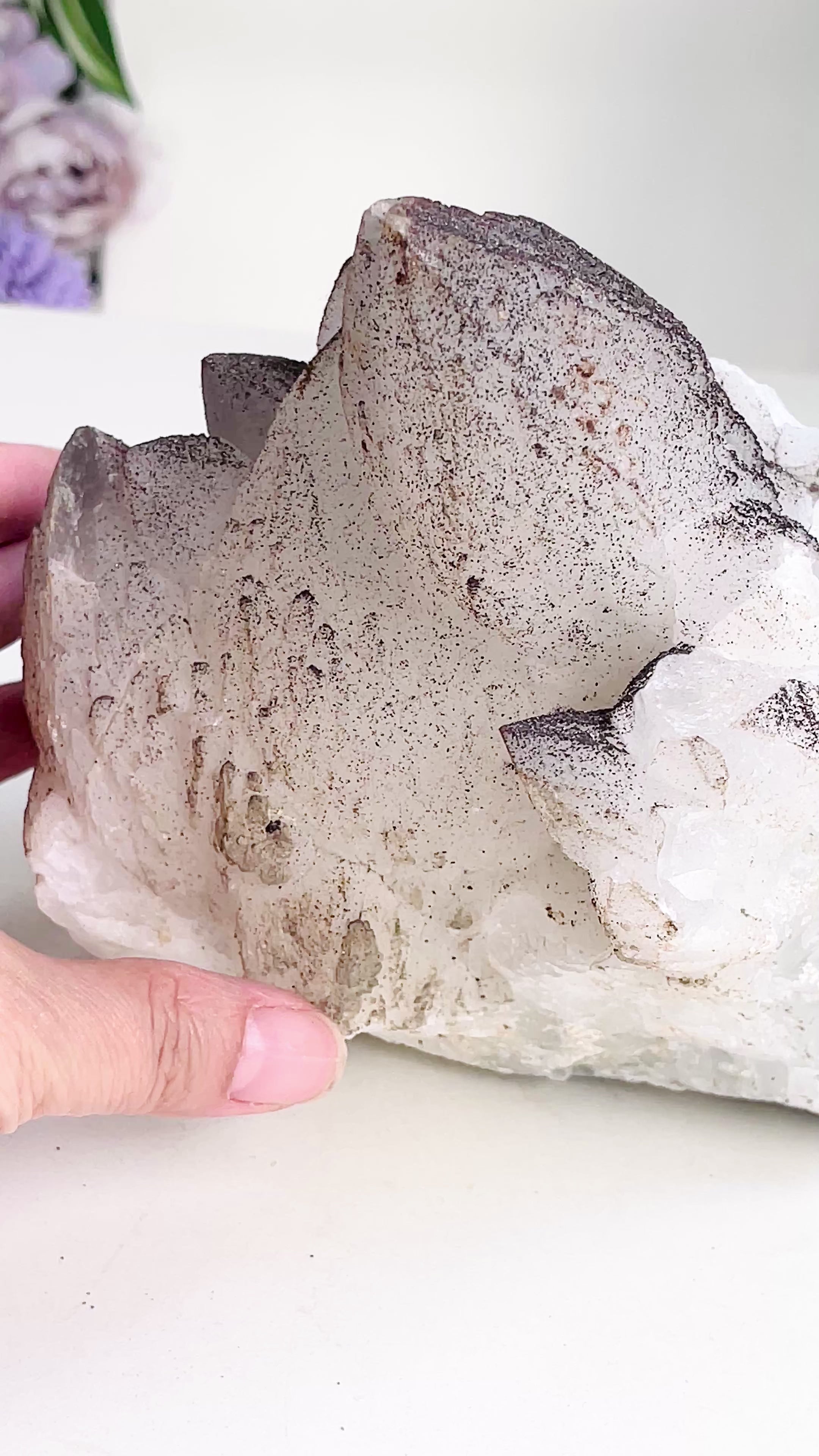 2.8kg Unique Quartz with Rhodochrosite from Djurkovo mine, Laki, Bulgaria, Mineral Specimen, Unique Gift