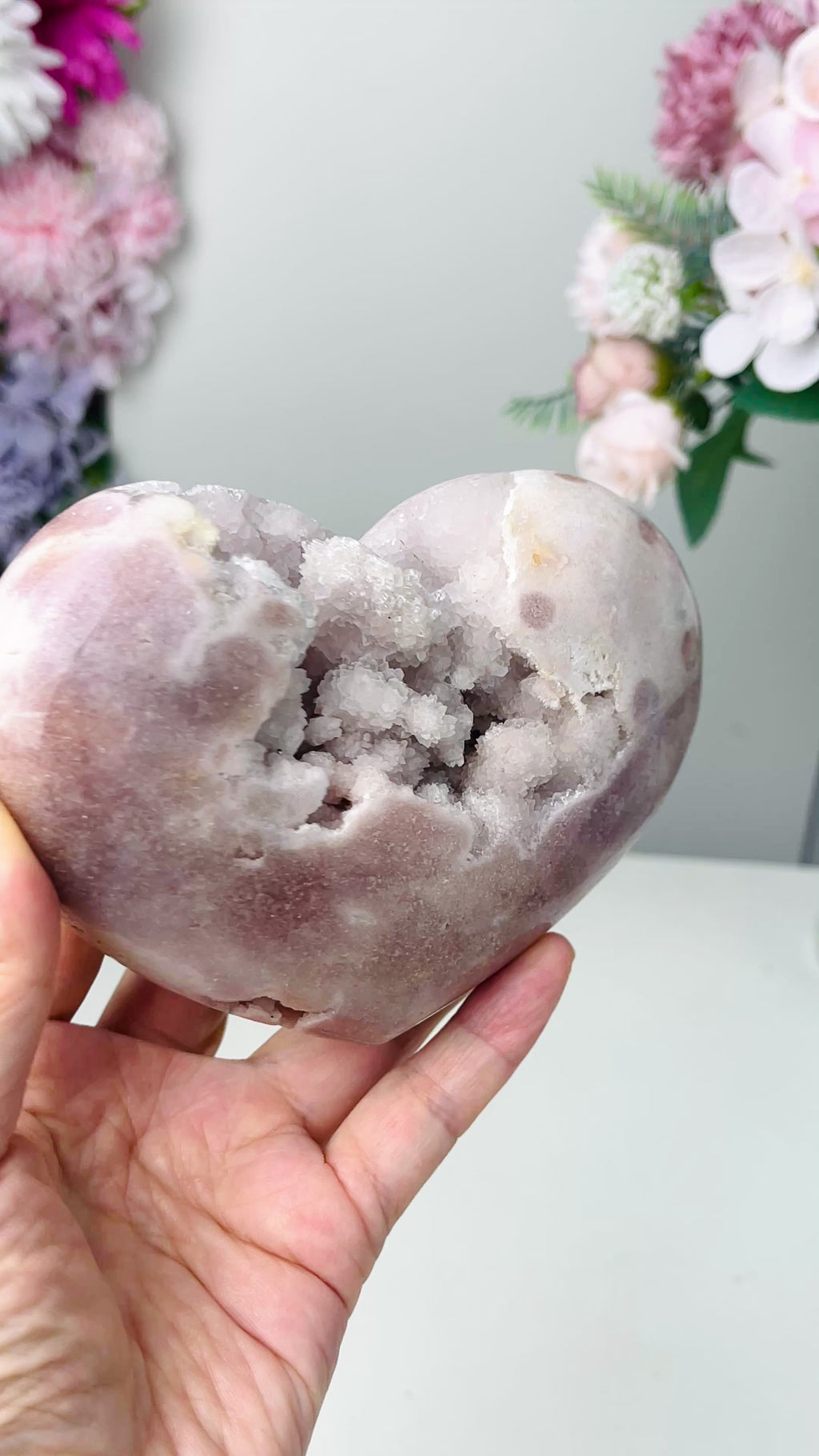 Pink Amethyst Heart, 496g B4