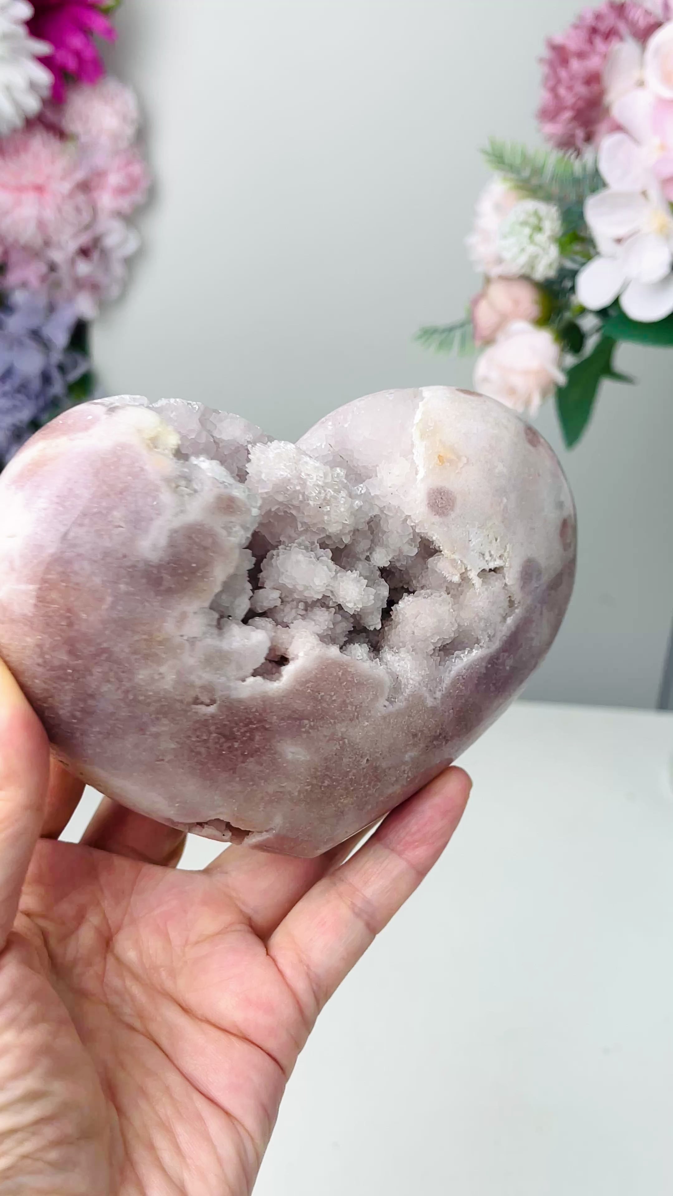 Pink Amethyst Heart, 496g B4
