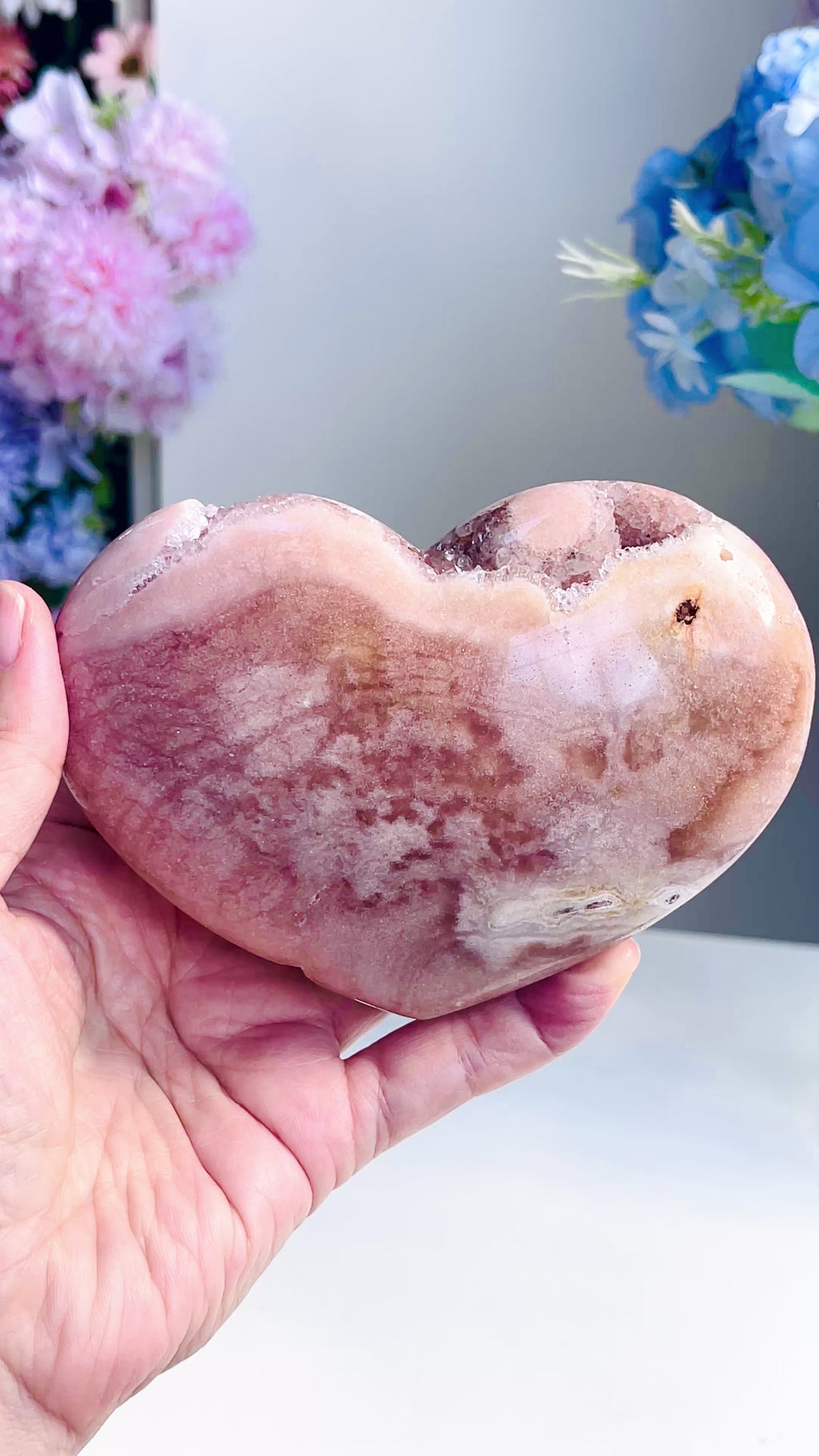 Pink Amethyst Heart 456g