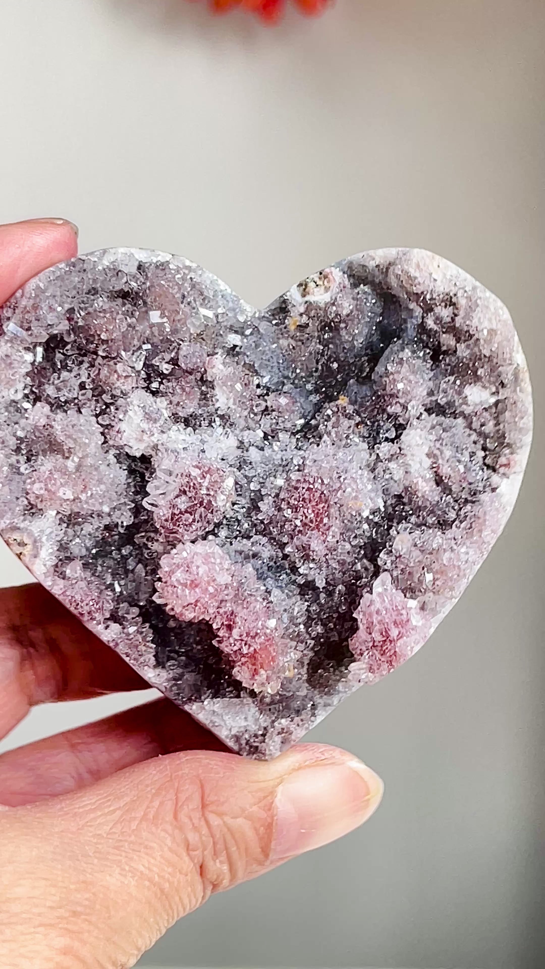 Amethyst Flower Heart – 72x68mm | Rare Hand-Extracted Crystal from Brazil