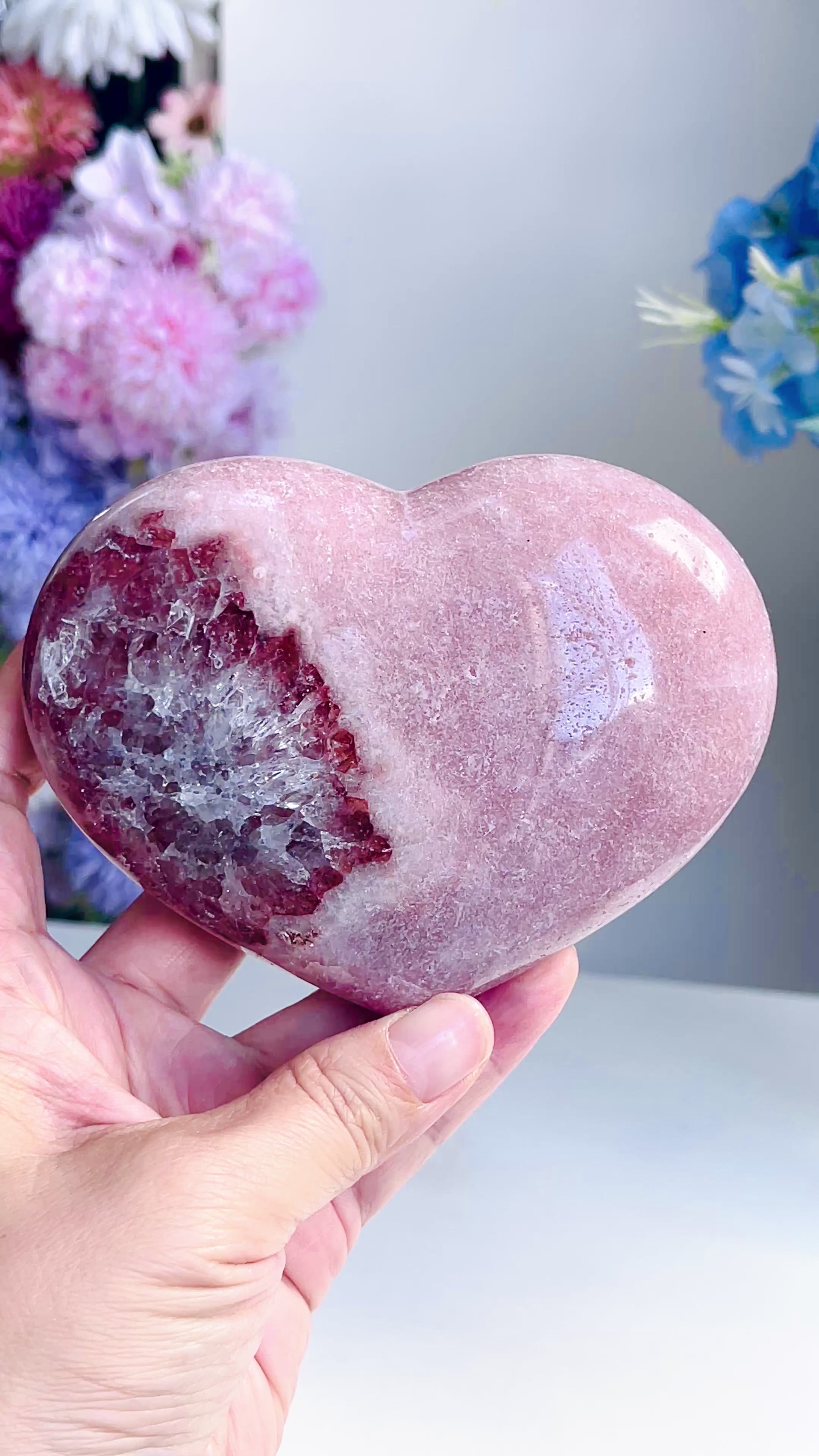 Pink Amethyst Heart 491g  B3