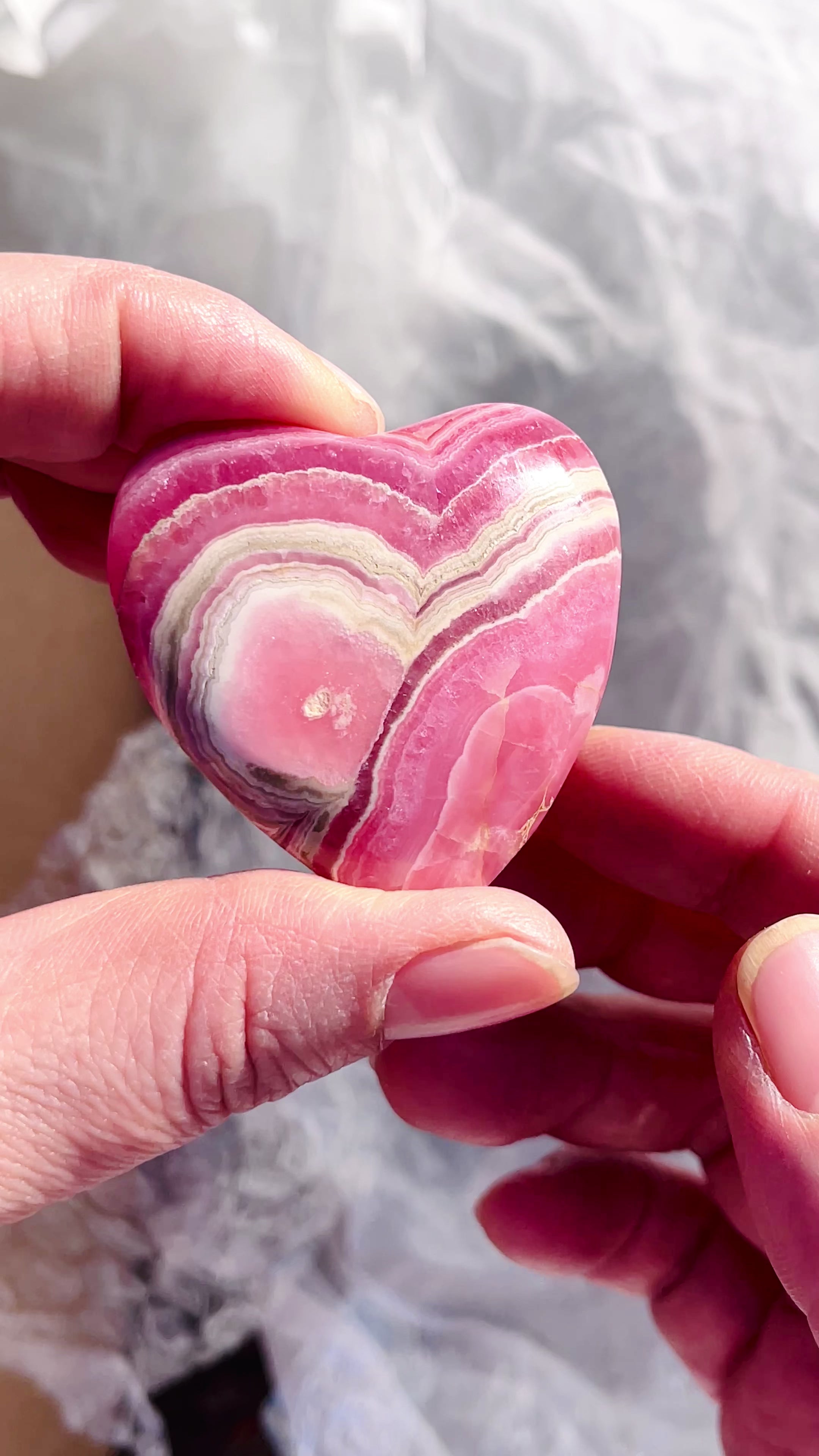 42mm Natural Rhodochrosite Heart