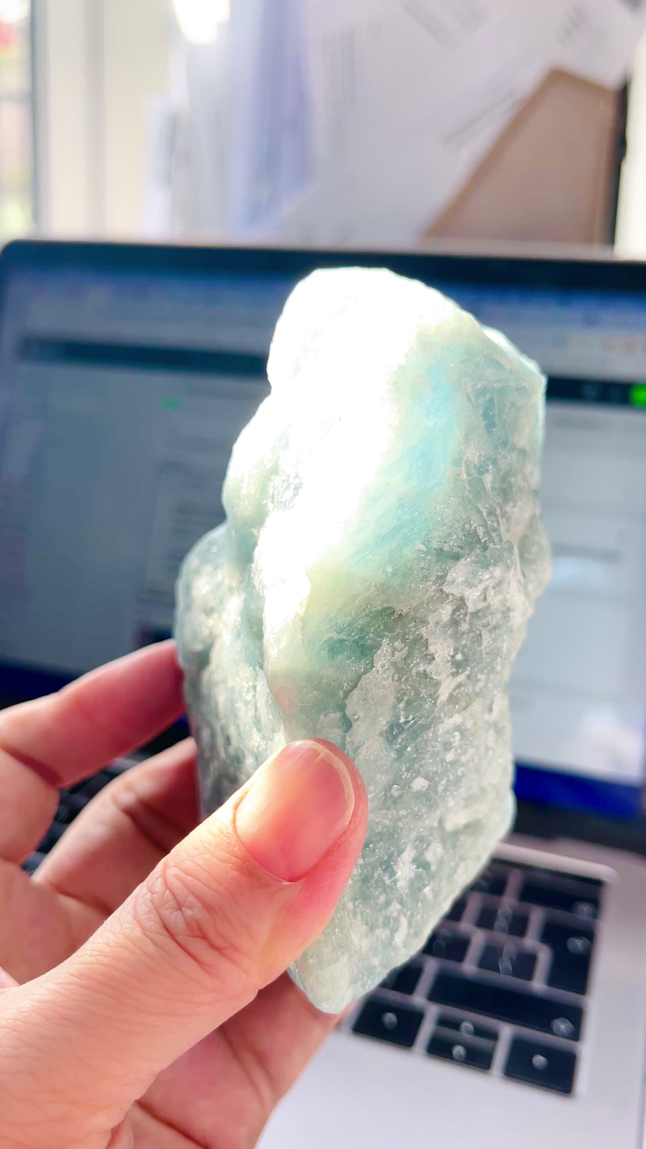 Natural Aquamarine, Large High Quality Raw Aquamarine Stone