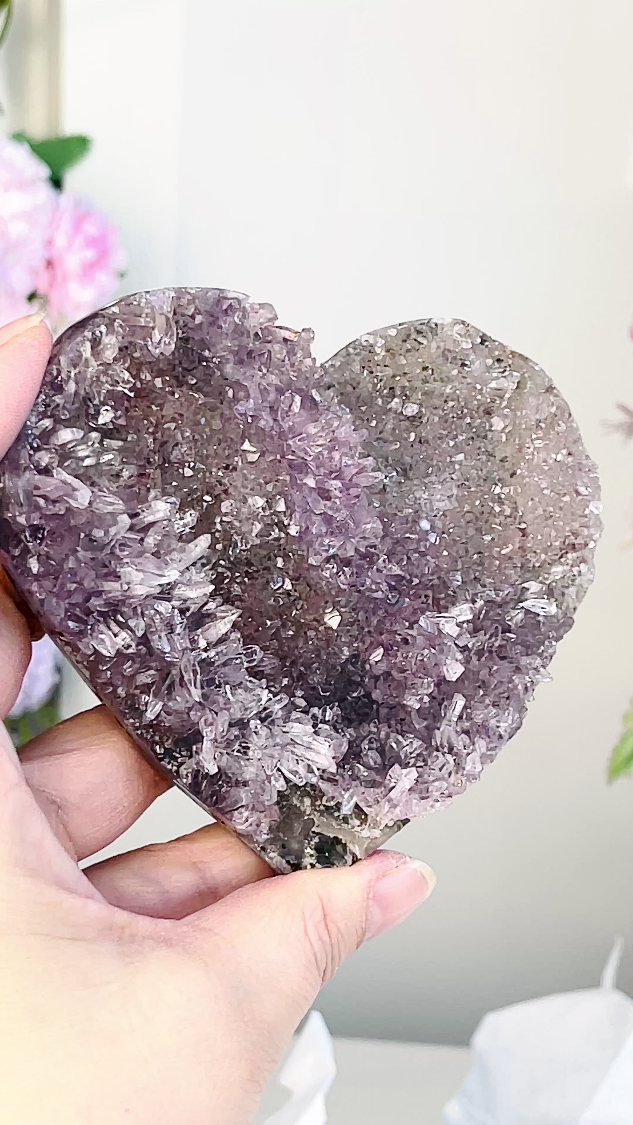 Amethyst Flower Heart 5