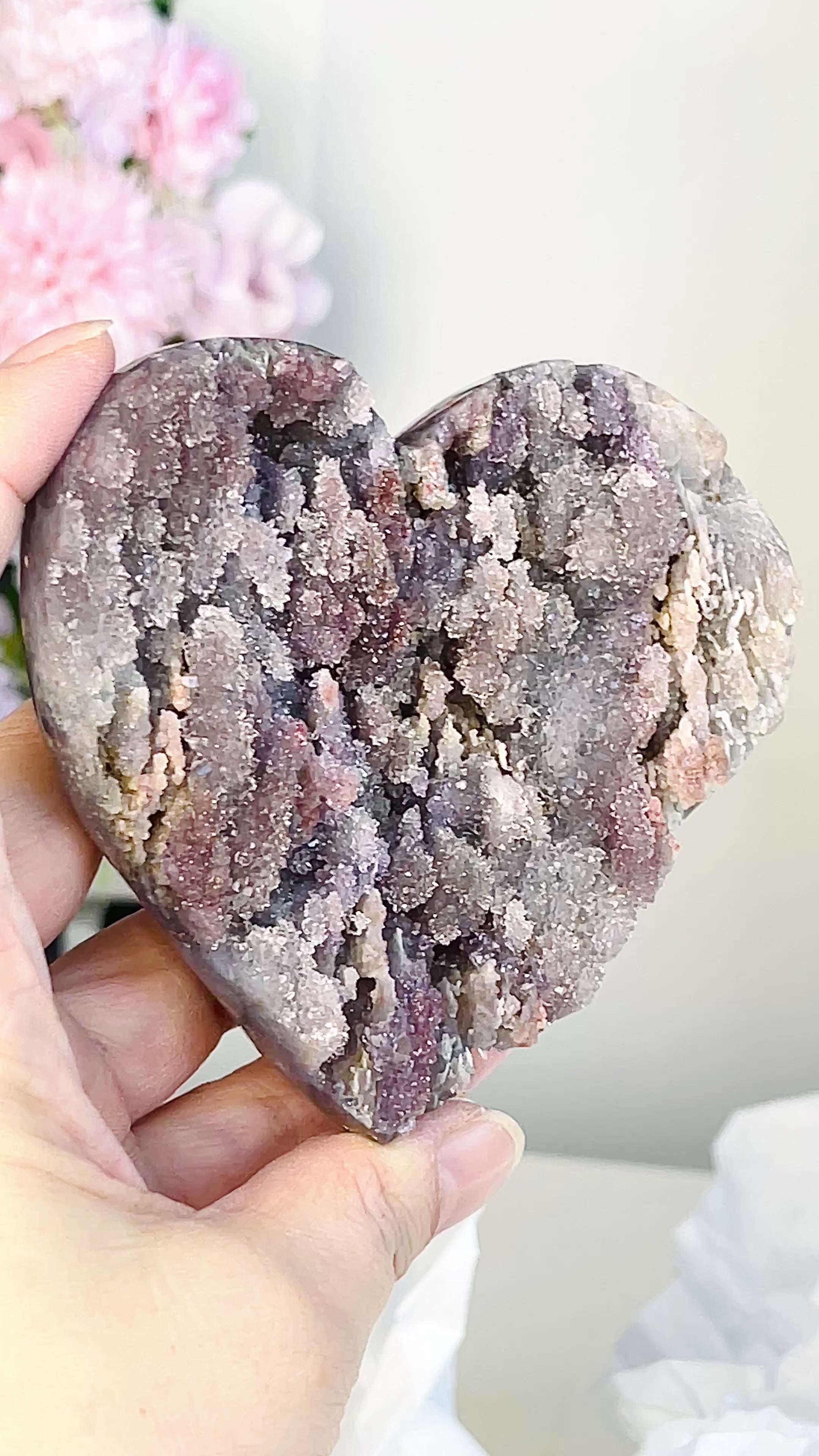 Amethyst Flower Heart 2
