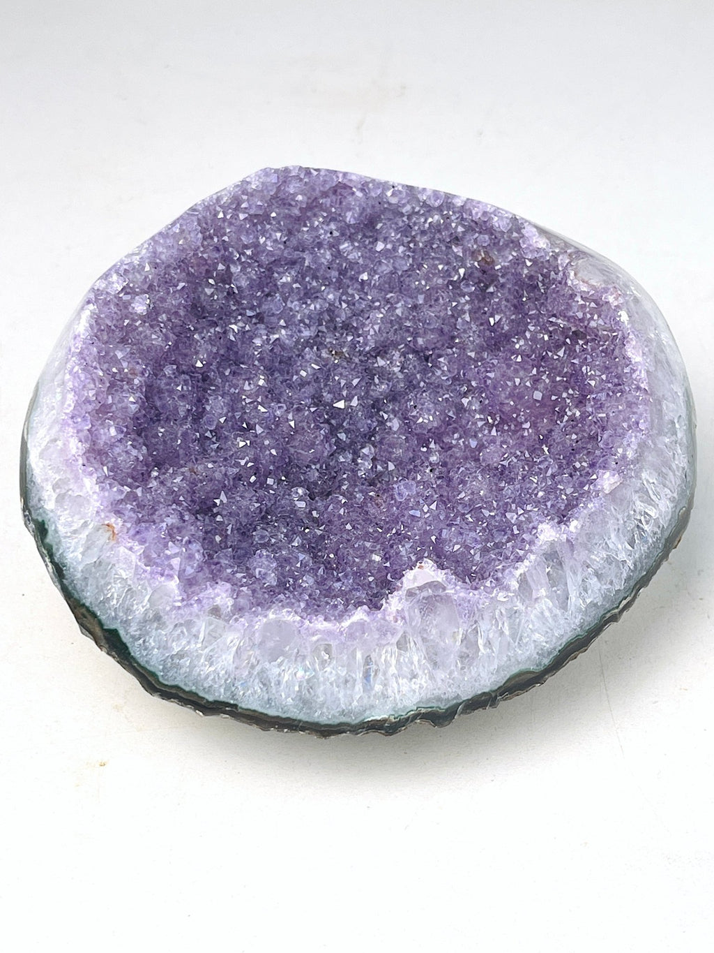 Rainbow Sugar Druzy Amethyst Geode: Uruguay Amethyst, Ethically Sourced - Million Years Crystal