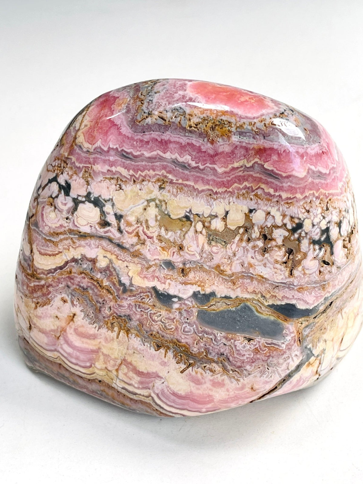 Rare 1.9kg AAA Rhodochrosite Freeform – Semi-Polished Pink Crystal, Capillitas Mine, Argentina - Million Years Crystal