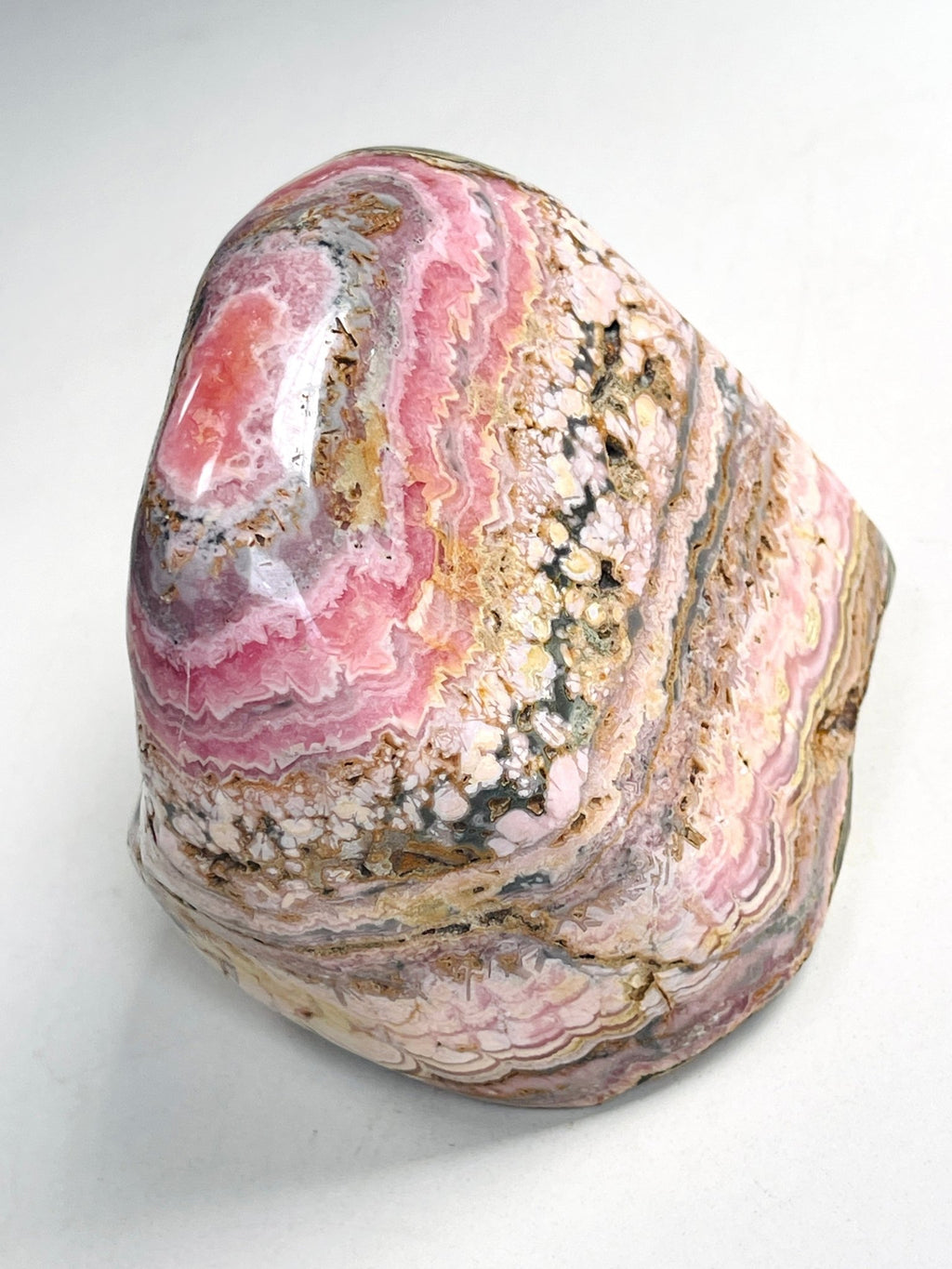 Rare 1.9kg AAA Rhodochrosite Freeform – Semi-Polished Pink Crystal, Capillitas Mine, Argentina - Million Years Crystal
