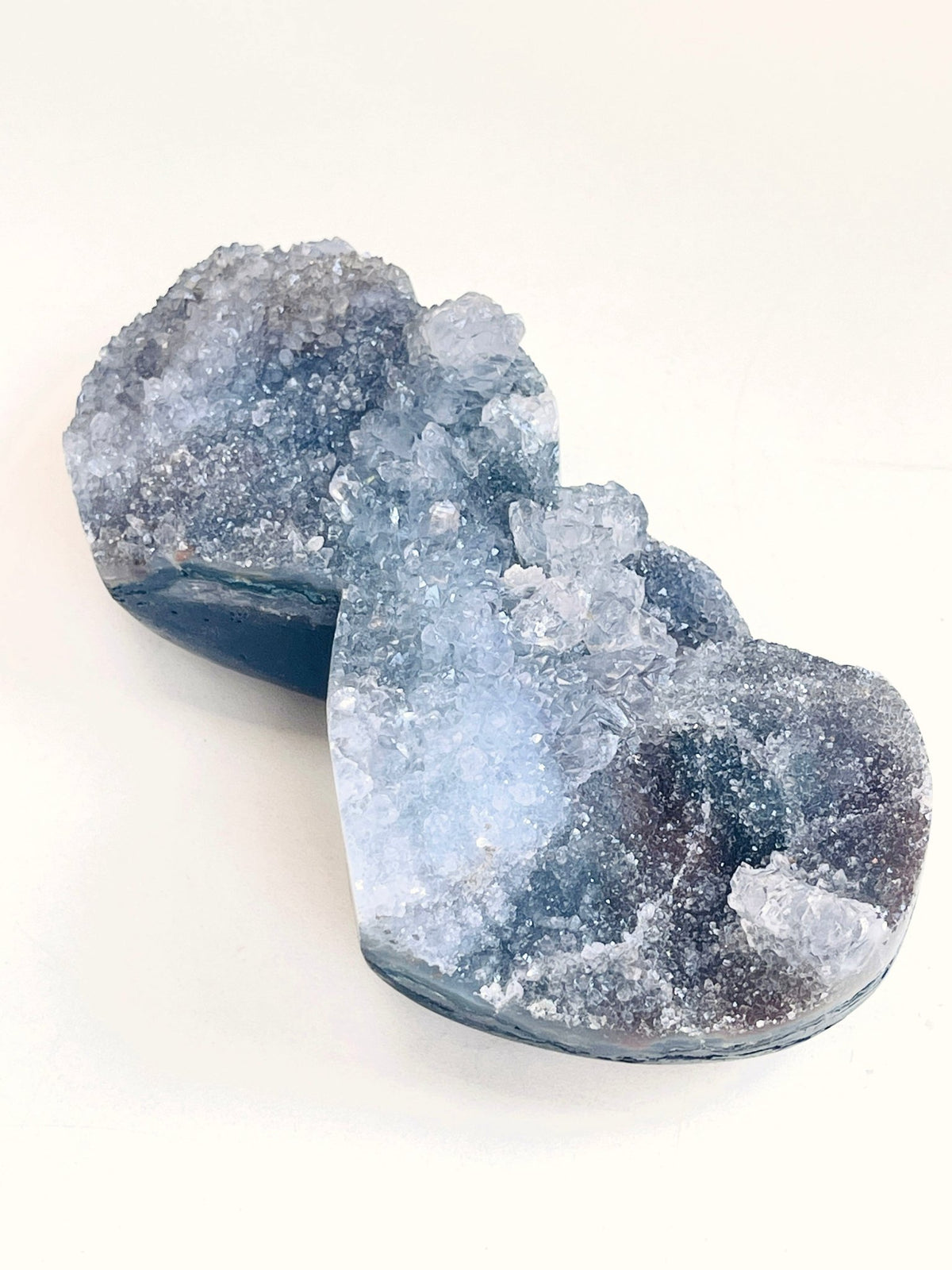 Rare Amethyst Flower Heart, Special Amethyst Flower Polished Crystal Double Heart, Unique Gift, Crystal Gift - Million Years Crystal