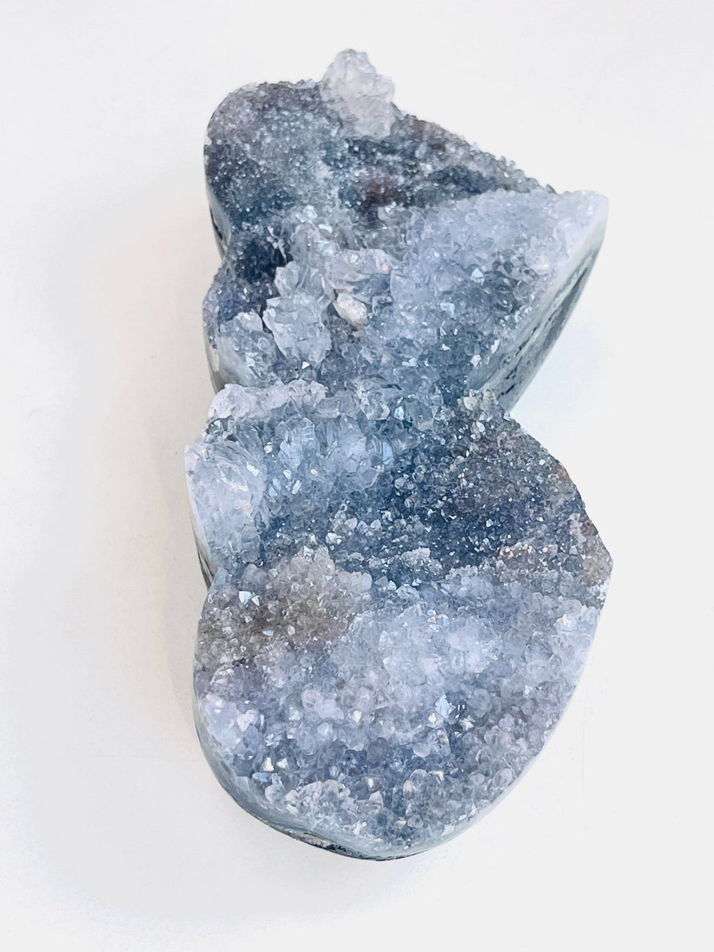 Rare Amethyst Flower Heart, Special Amethyst Flower Polished Crystal Double Heart, Unique Gift, Crystal Gift - Million Years Crystal