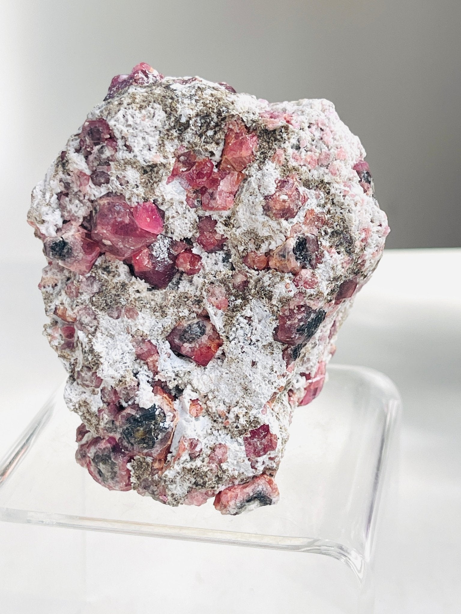 Rare Grossular Raspberry Pink Garnet Specimen | Closed Mine | Coahuila, Mexico - Million Years Crystal