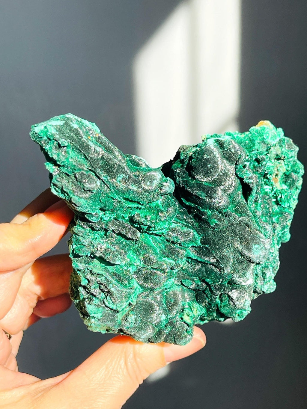 Rare Malachite Specimen,294g Velvet Malachite, Raw Malachite Crystal, Unique Crystal Gift, Healing Gemstone, Natural Malachite Stone - Million Years Crystal