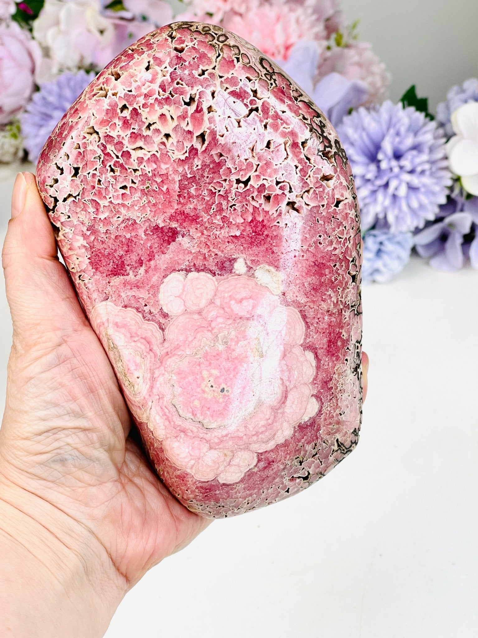 Rare Rhodochrosite Freeform - Million Years Crystal