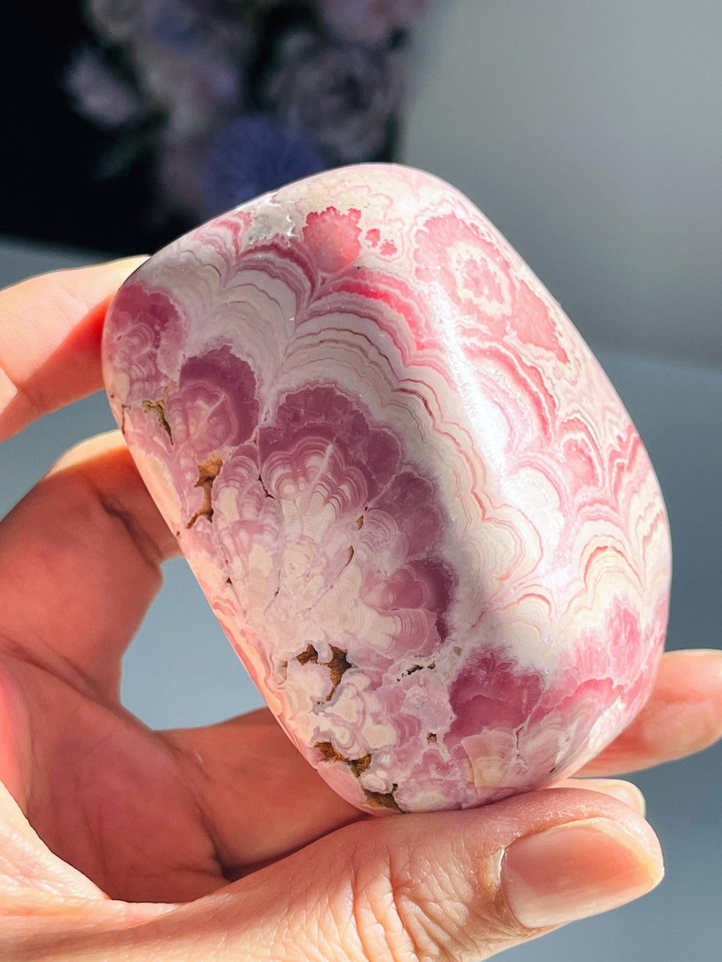 Rhodochrosite Freeform – AAA Argentina Pink Crystal | 254g Polished Specimen - Million Years Crystal