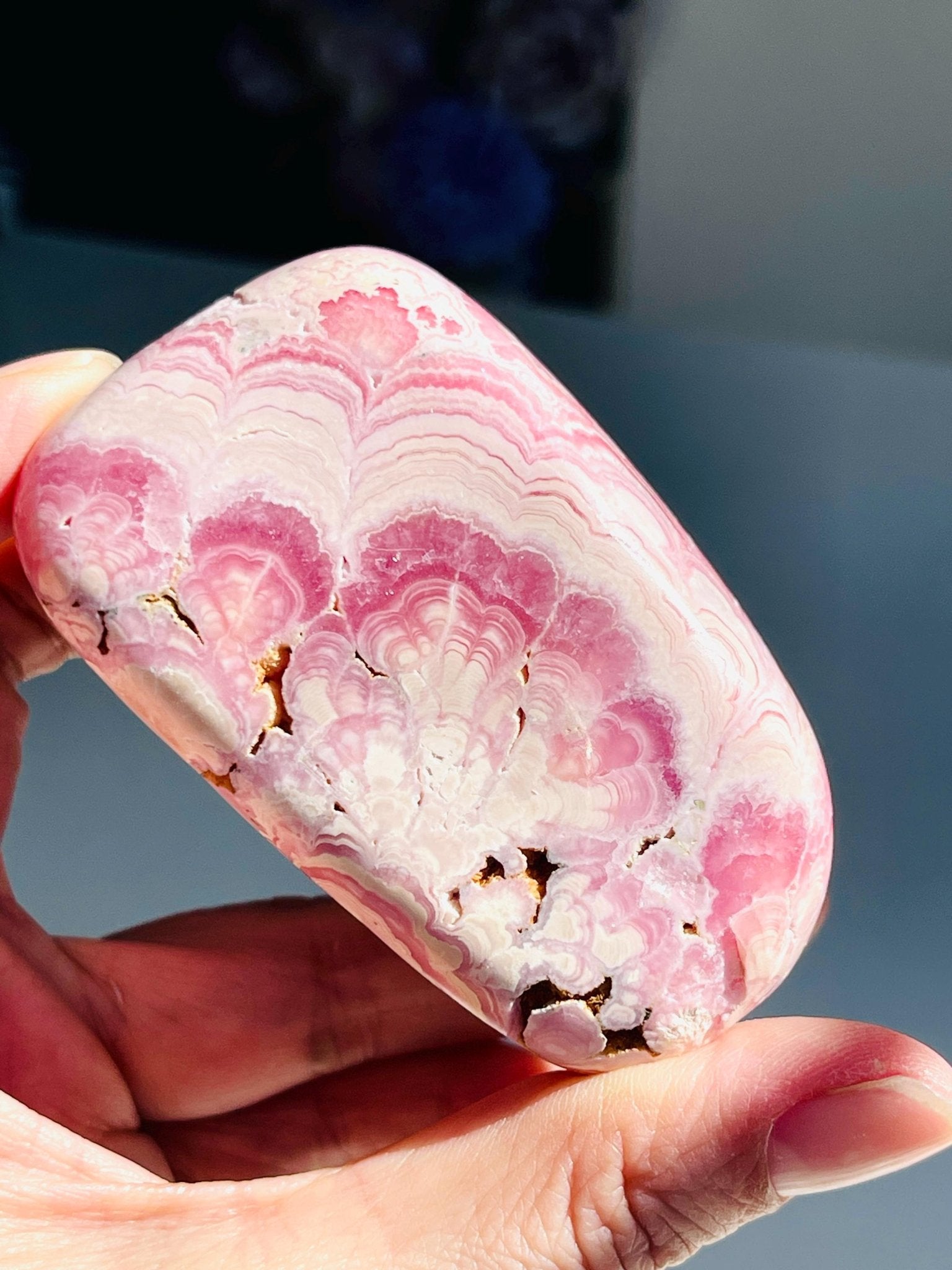 Rhodochrosite Freeform – AAA Argentina Pink Crystal | 254g Polished Specimen - Million Years Crystal