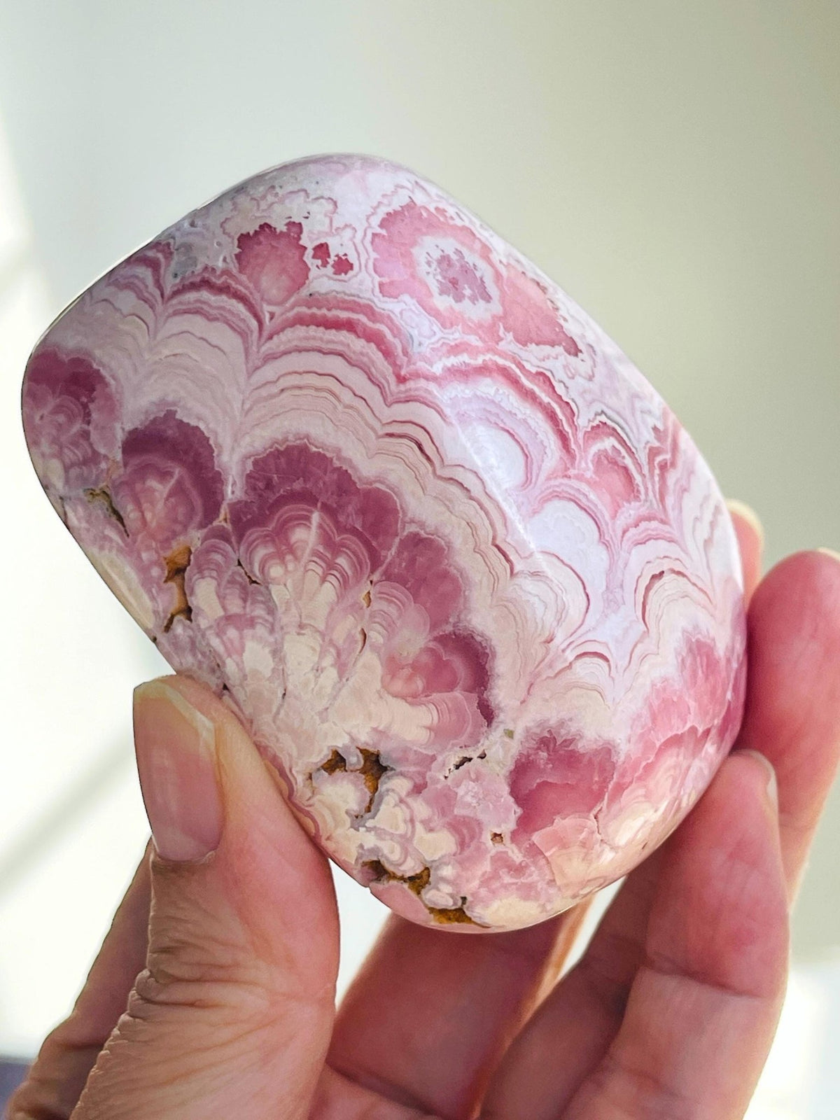 Rhodochrosite Freeform – AAA Argentina Pink Crystal | 254g Polished Specimen - Million Years Crystal