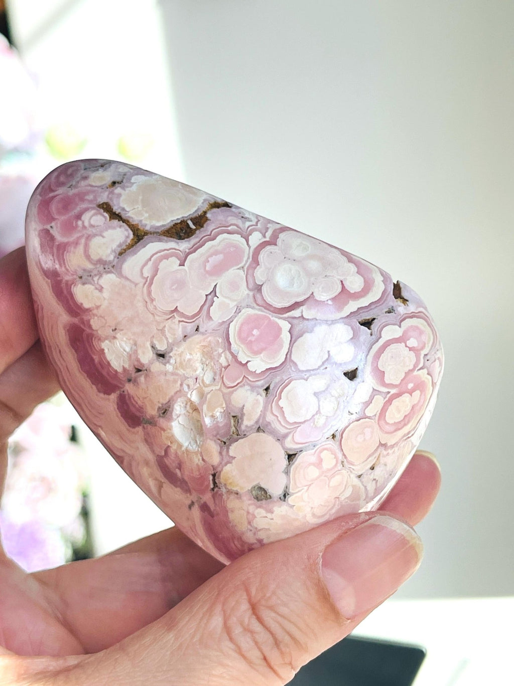 Rhodochrosite Freeform – AAA Argentina Pink Crystal | 254g Polished Specimen - Million Years Crystal