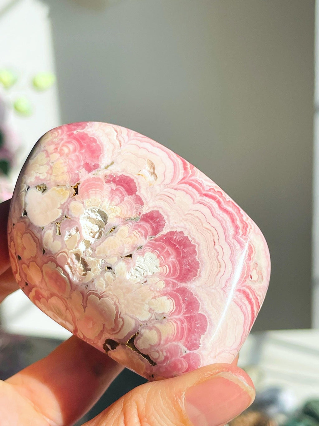 Rhodochrosite Freeform – AAA Argentina Pink Crystal | 254g Polished Specimen - Million Years Crystal