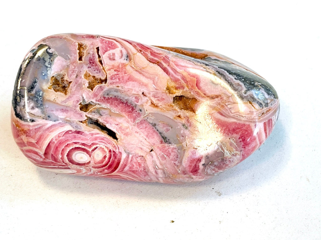 Rhodochrosite Freeform collector's piece, 261g statement Argentina Rhodochrosite Specimen, rare crystals, crystal gift - Million Years Crystal