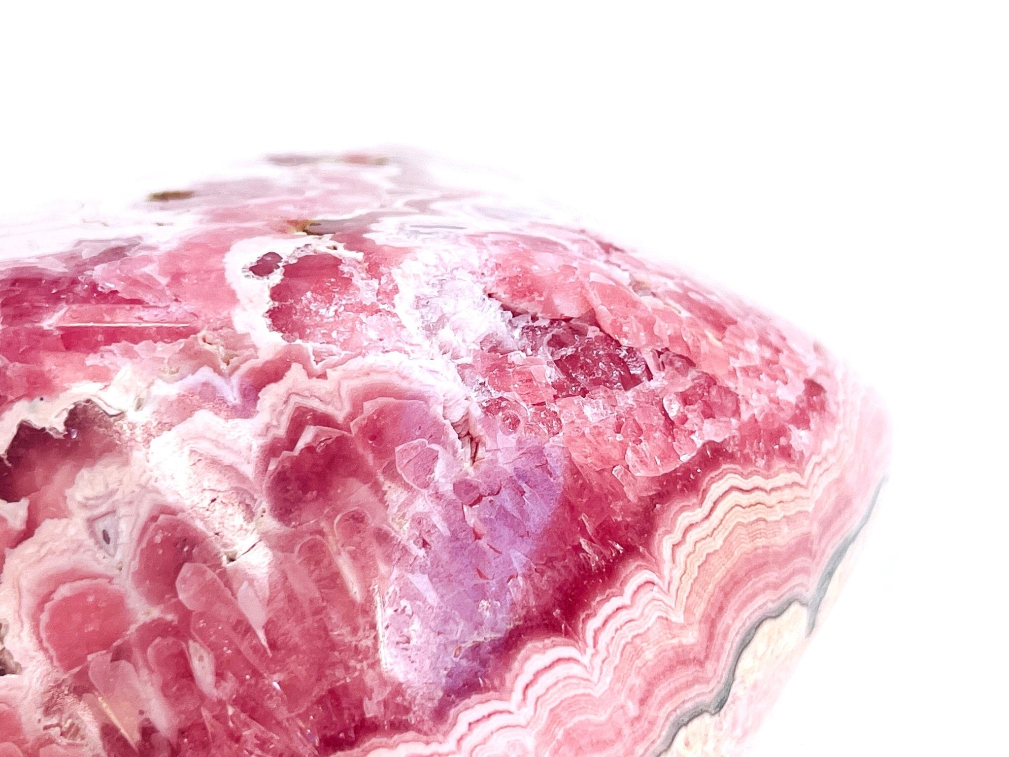 Rhodochrosite Freeform collector's piece, 529g statement Argentina Rhodochrosite Specimen, rare crystals, crystal gift - Million Years Crystal