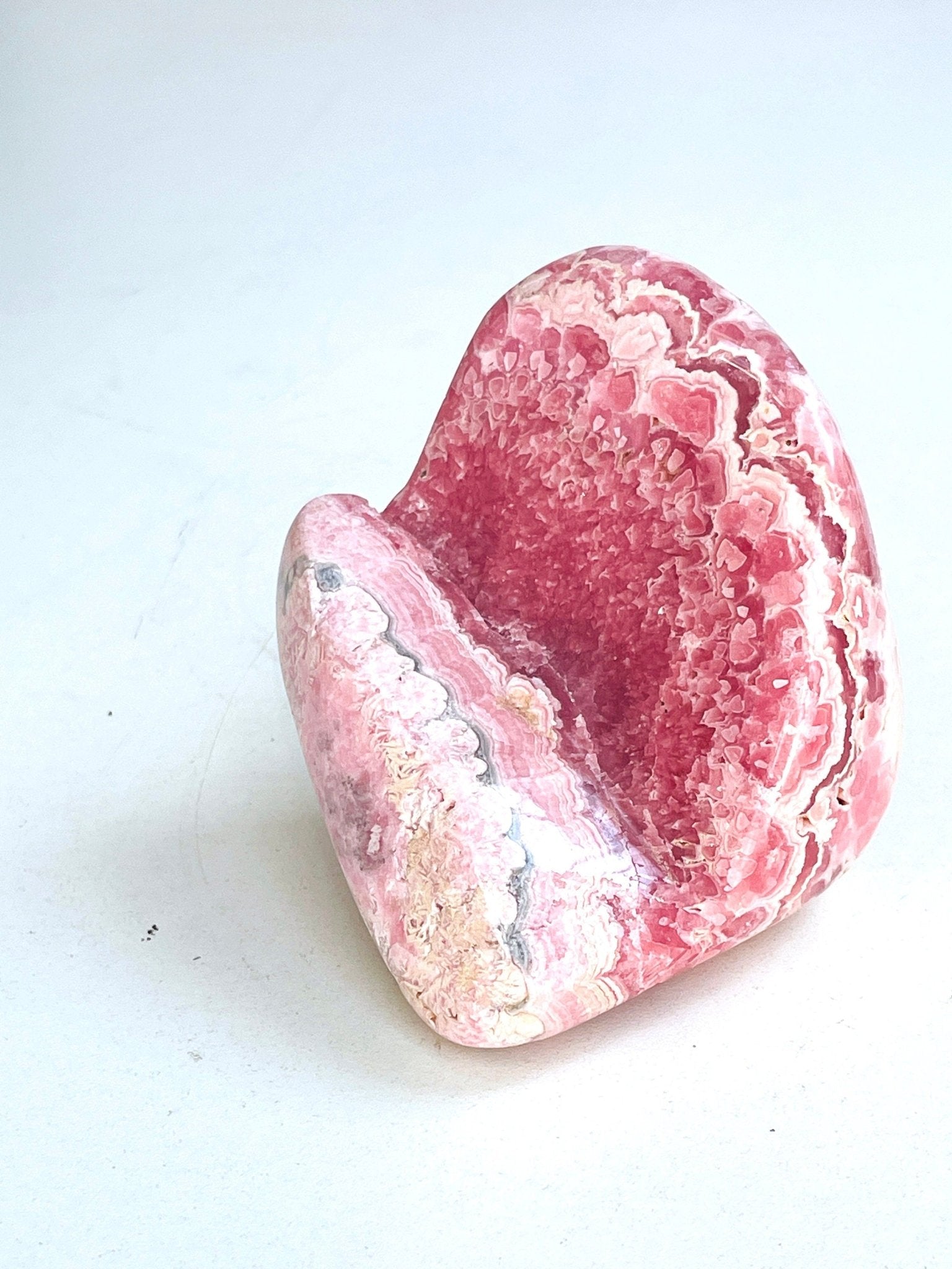 Rhodochrosite Freeform collector's piece, 529g statement Argentina Rhodochrosite Specimen, rare crystals, crystal gift - Million Years Crystal