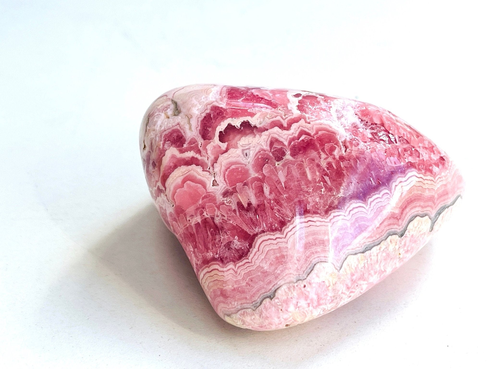 Rhodochrosite Freeform collector's piece, 529g statement Argentina Rhodochrosite Specimen, rare crystals, crystal gift - Million Years Crystal
