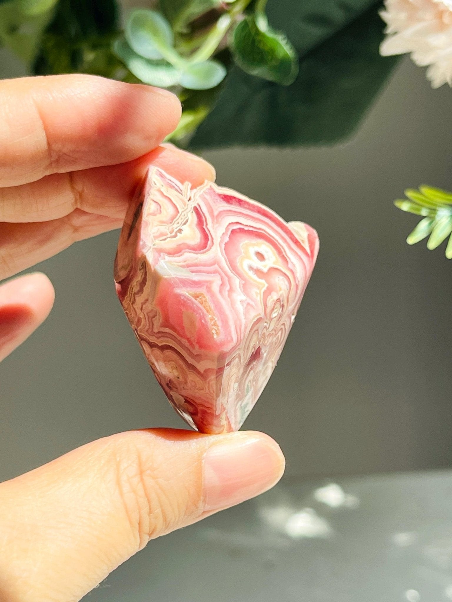 Rhodochrosite Gemy Freeform collector's piece, Argentina Rhodochrosite Specimen, rare crystals, crystal gift - Million Years Crystal