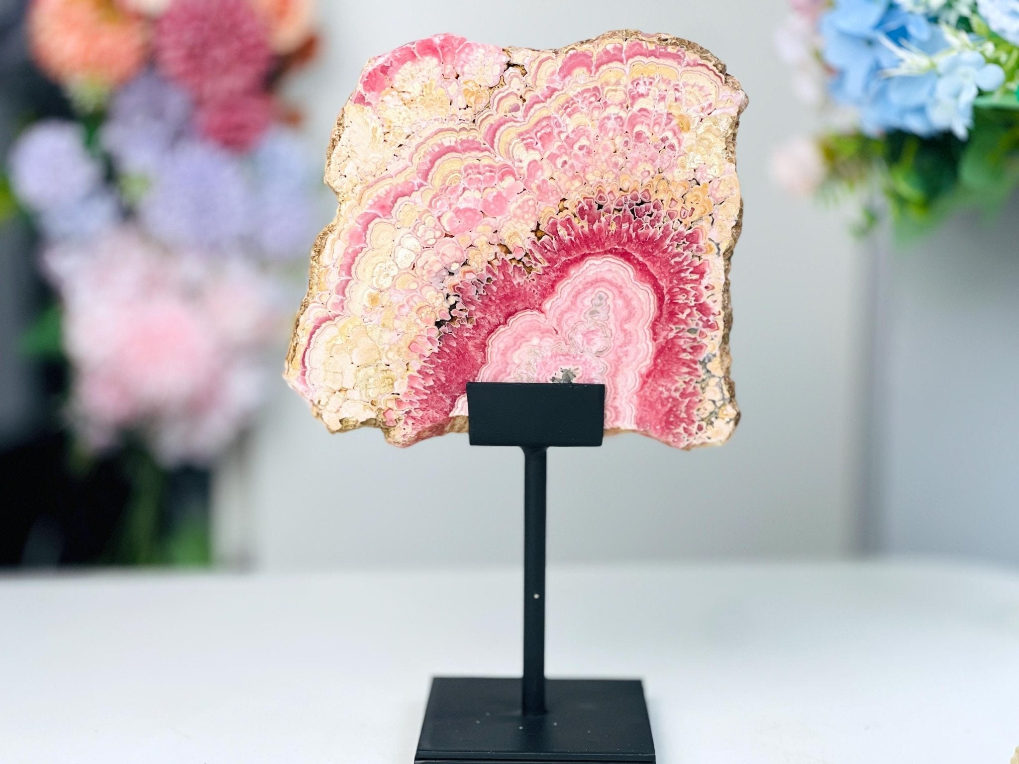 Rhodochrosite Slab Unique Collection piece, Natural Rhodochrosite Slab, - Million Years Crystal