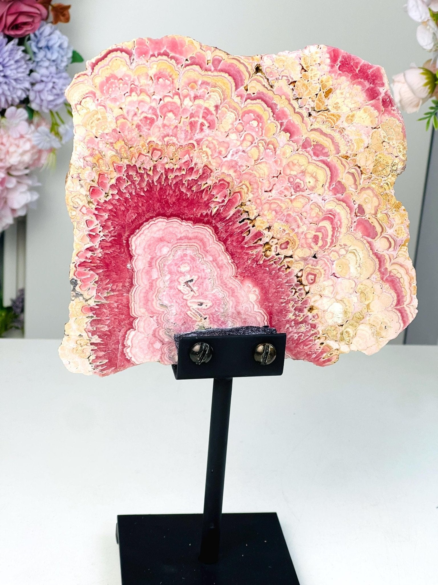 Rhodochrosite Slab Unique Collection piece, Natural Rhodochrosite Slab, - Million Years Crystal