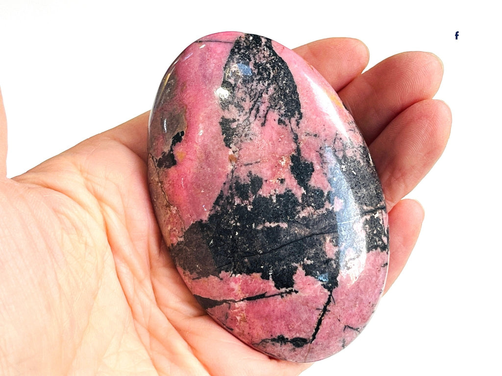 Rhodonite Palmstone, Premium Quality Rhodonite Palmstone , Pink Crystal Heart, Rhodonite Crystal heart, Healing Crystal, Crystal Gift - Million Years Crystal