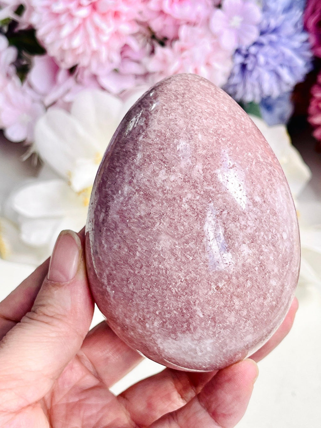 Sparkling Pink Amethyst Egg - Million Years Crystal