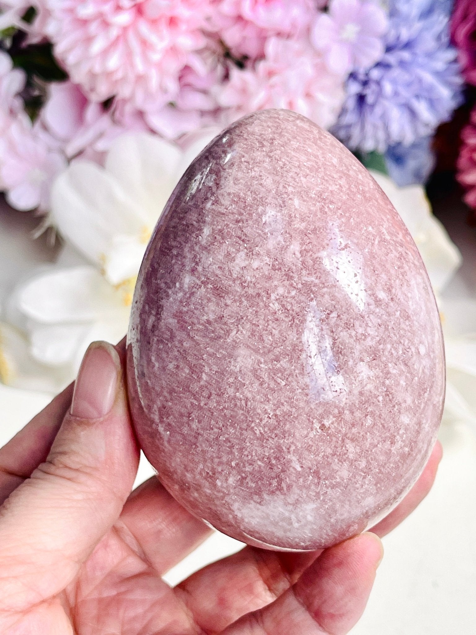 Sparkling Pink Amethyst Egg - Million Years Crystal