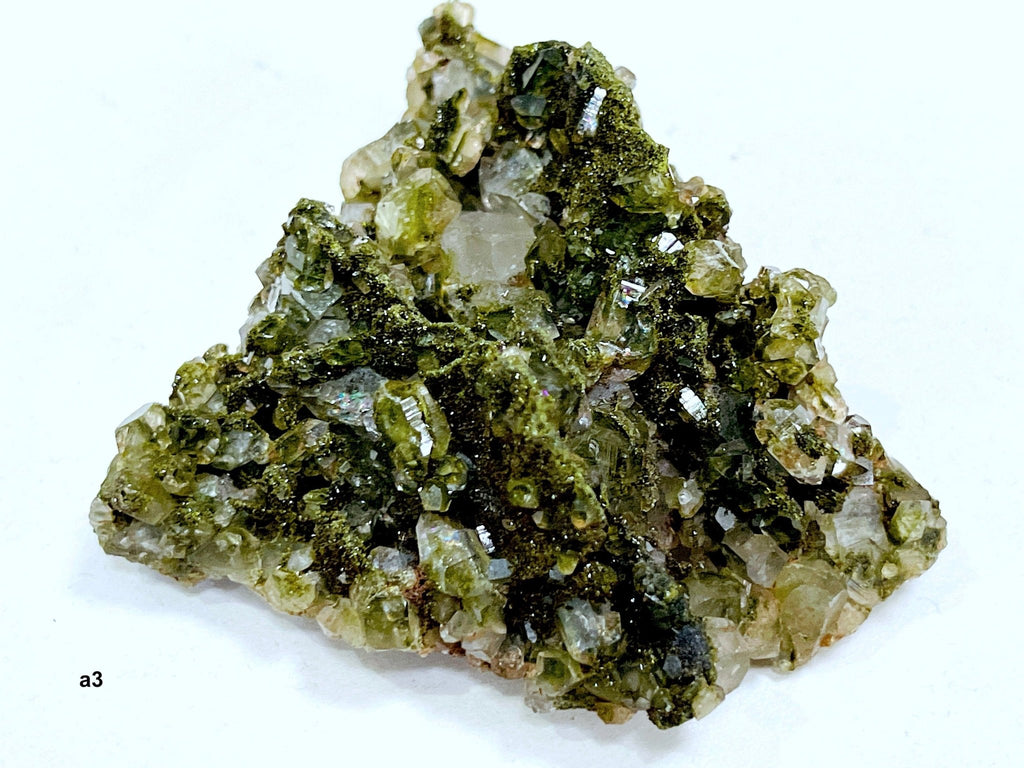 Super Sparkly Forest Epidote with Quartz Specimen, Forest Quartz - Million Years Crystal