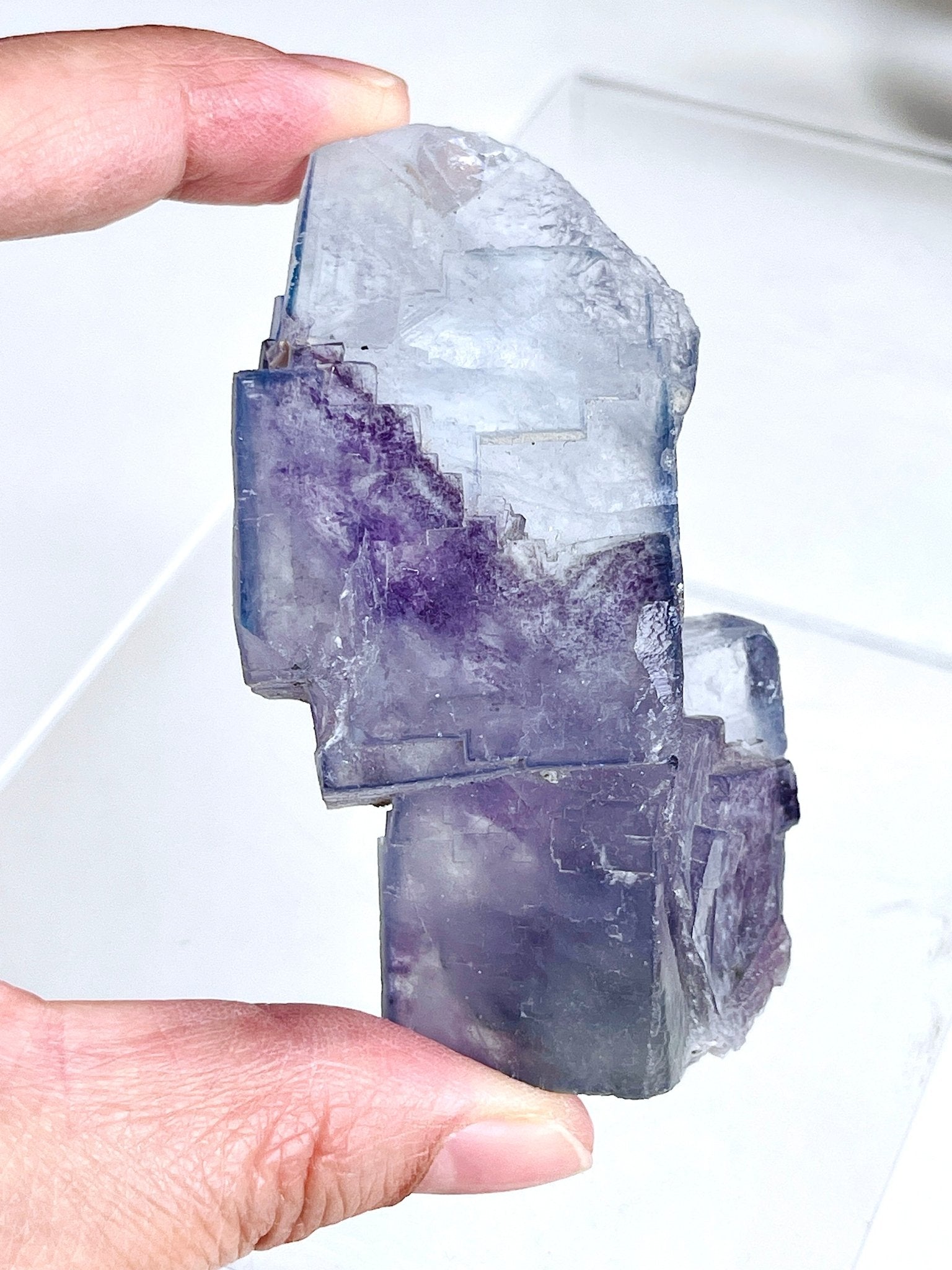 Teal-Blue Yaogangxian Fluorite Specimen | Cubic Crystals | 129g | Hunan, China - Million Years Crystal