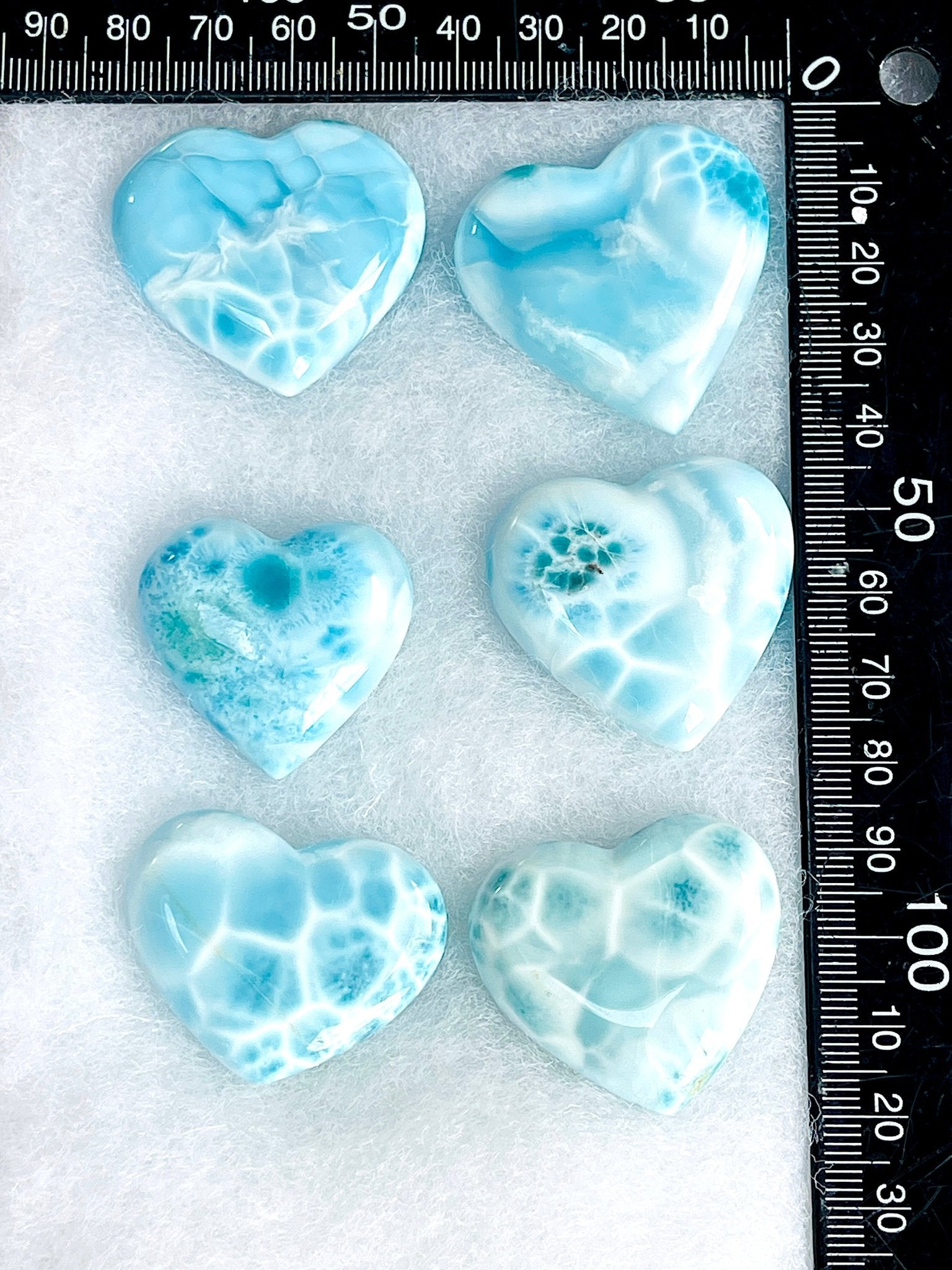 The Caribbean Mirage: AAA-Grade Larimar Sculpted Heart - Million Years Crystal