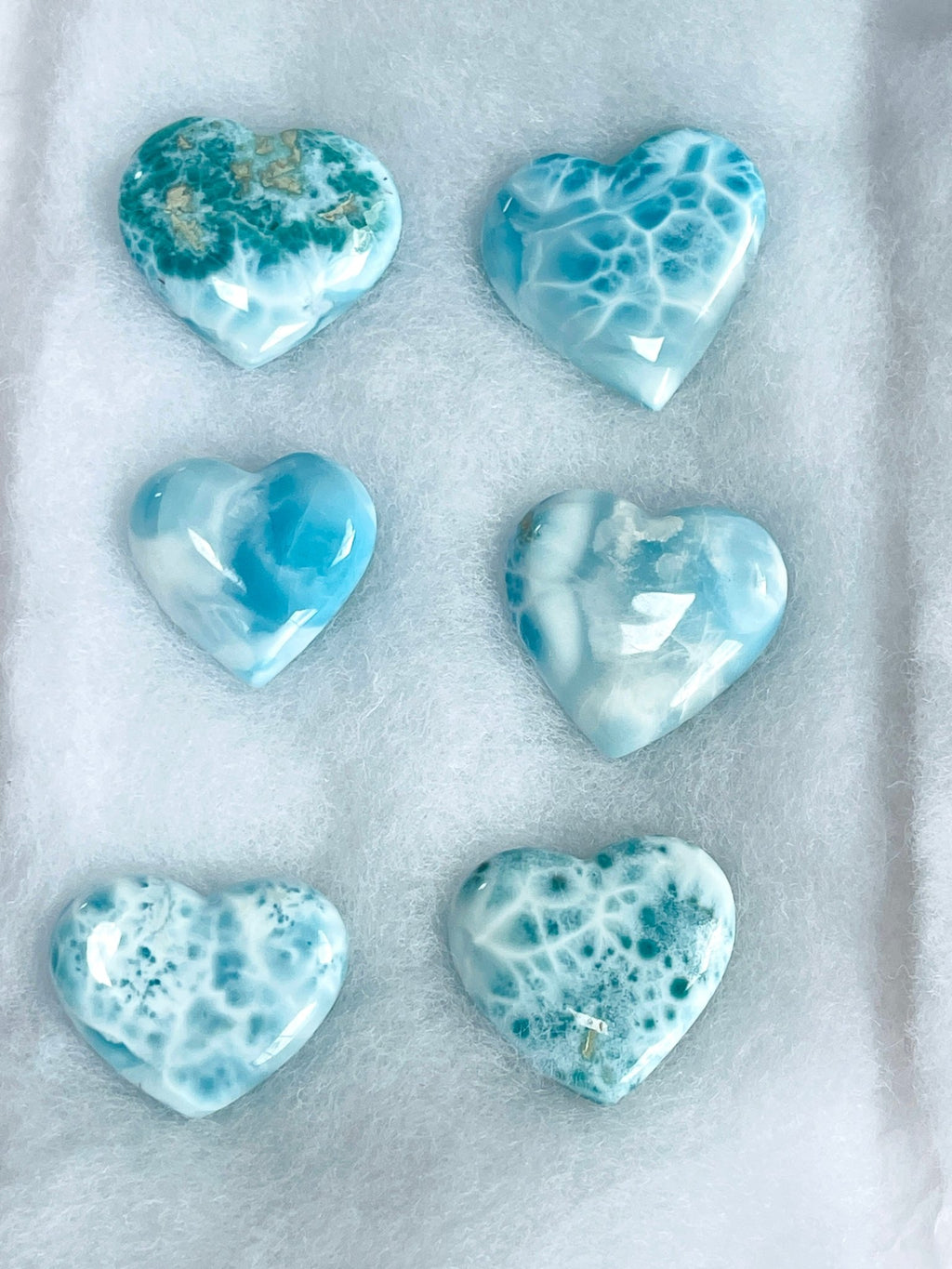 The Caribbean Mirage: AAA-Grade Larimar Sculpted Heart - Million Years Crystal