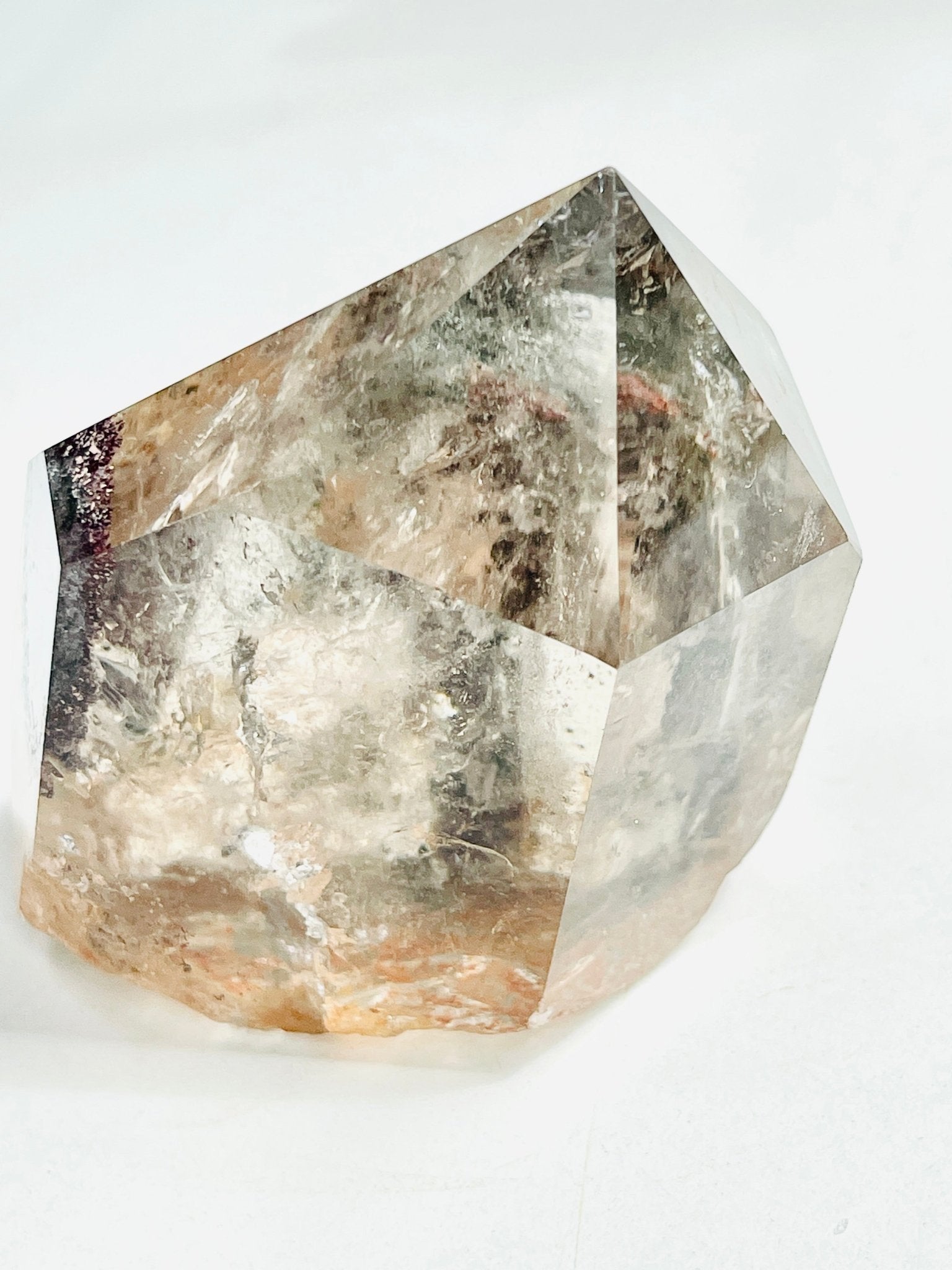 Unique Lodolite Quartz , Natural Brazilian Lodolite Quartz Point, Crystal Gift, Garden Quartz, - Million Years Crystal