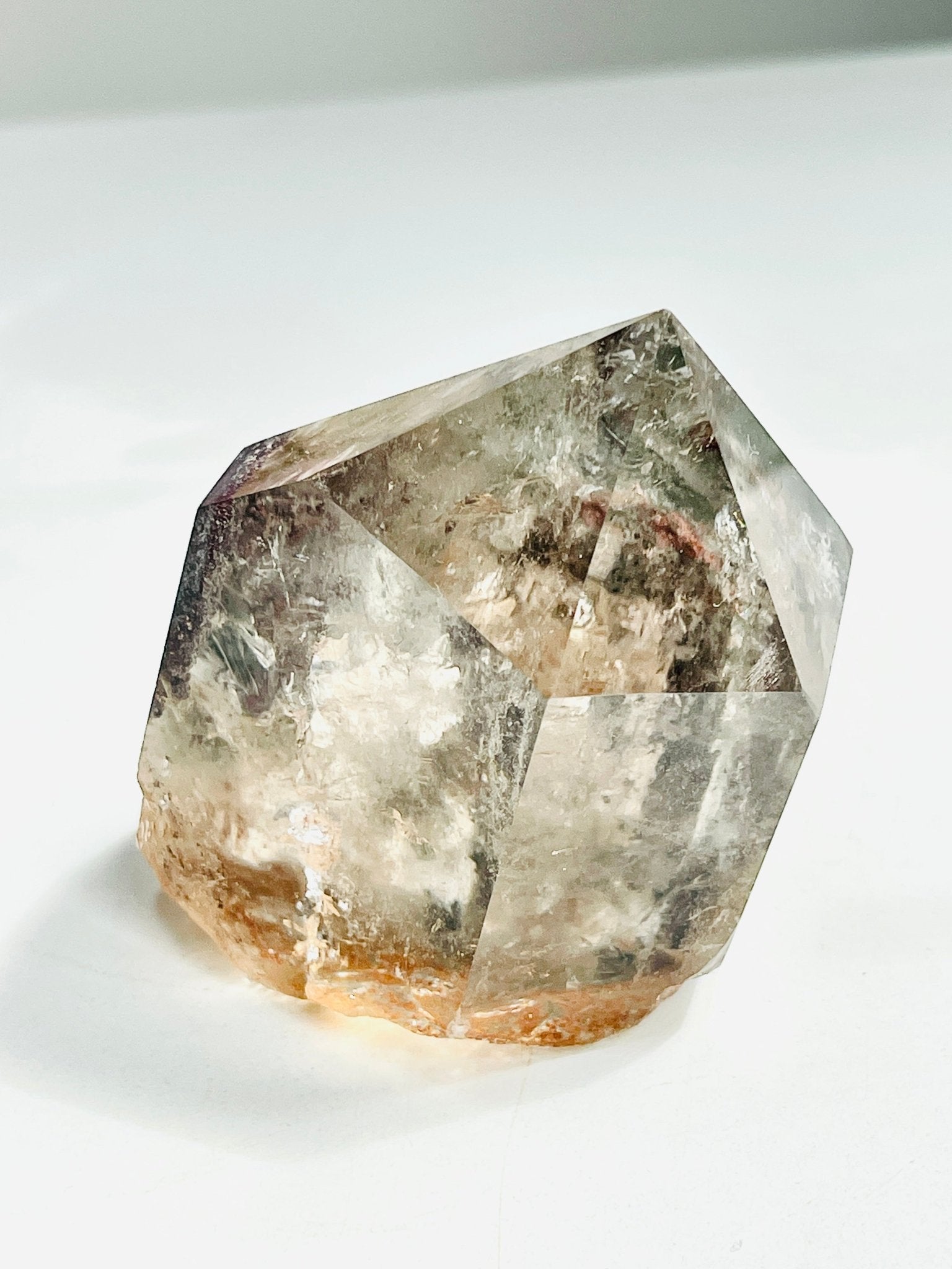 Unique Lodolite Quartz , Natural Brazilian Lodolite Quartz Point, Crystal Gift, Garden Quartz, - Million Years Crystal