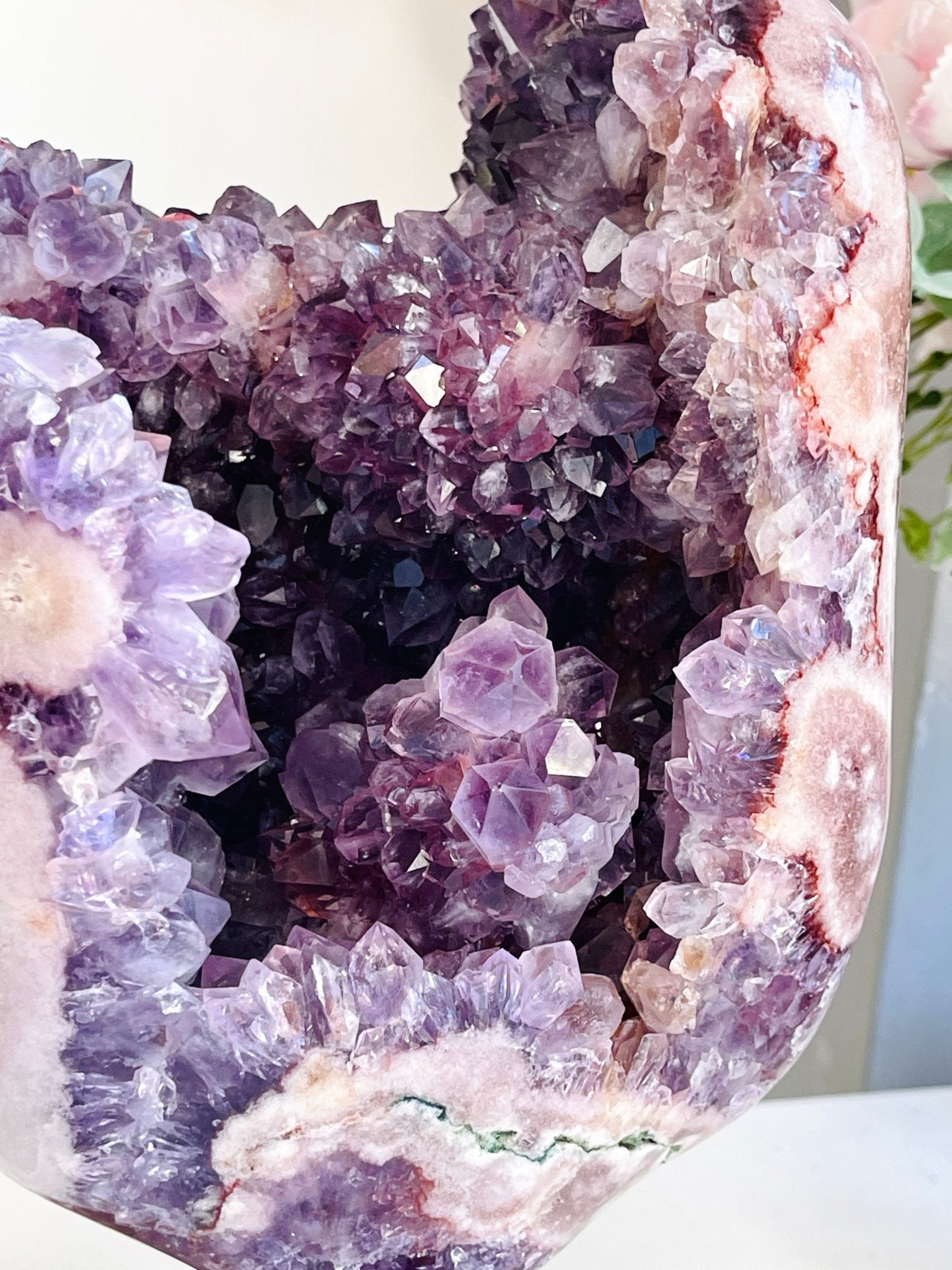 XXL Deep Purple Amethyst Geode Freeform with Hematoid Quartz | 8.3kg | Museum-Grade - Million Years Crystal