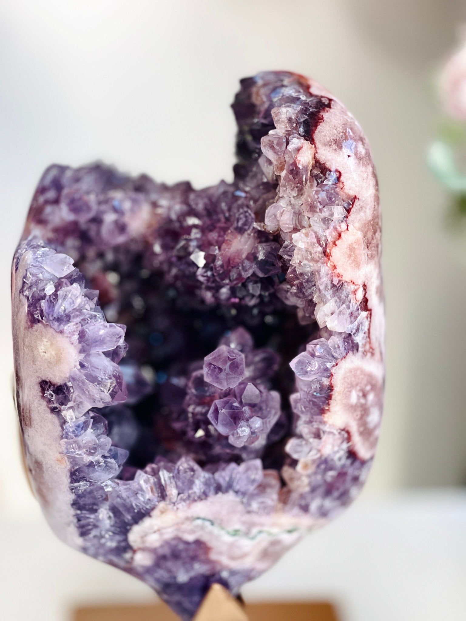 XXL Deep Purple Amethyst Geode Freeform with Hematoid Quartz | 8.3kg | Museum-Grade - Million Years Crystal