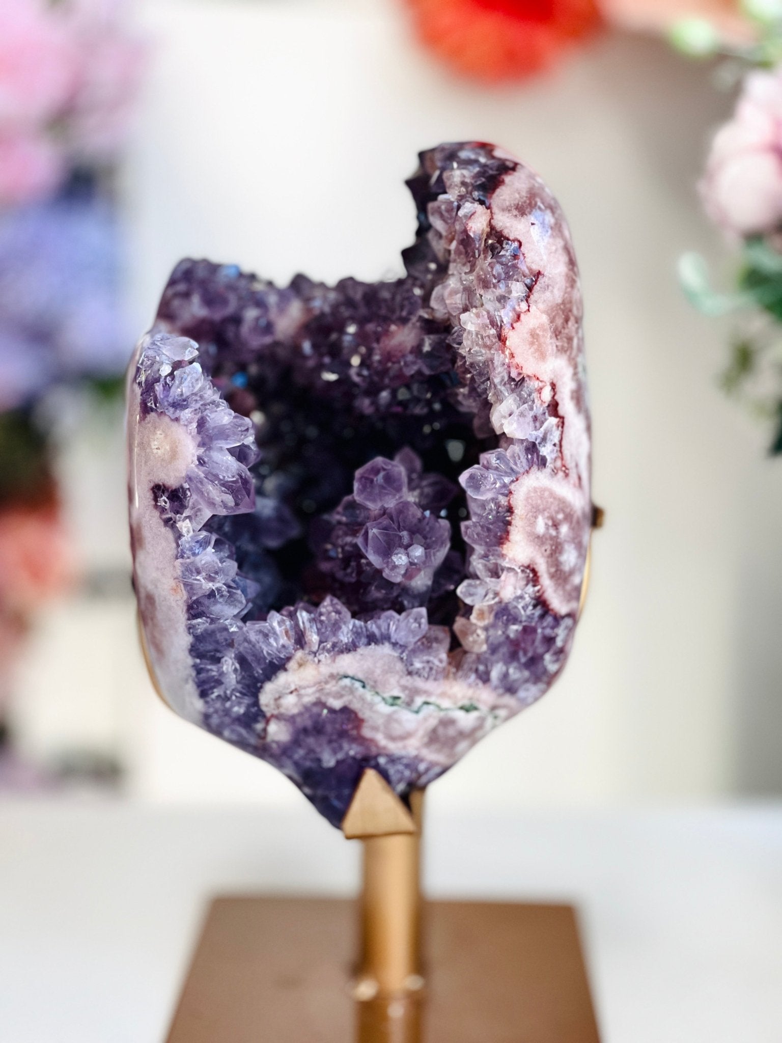 XXL Deep Purple Amethyst Geode Freeform with Hematoid Quartz | 8.3kg | Museum-Grade - Million Years Crystal